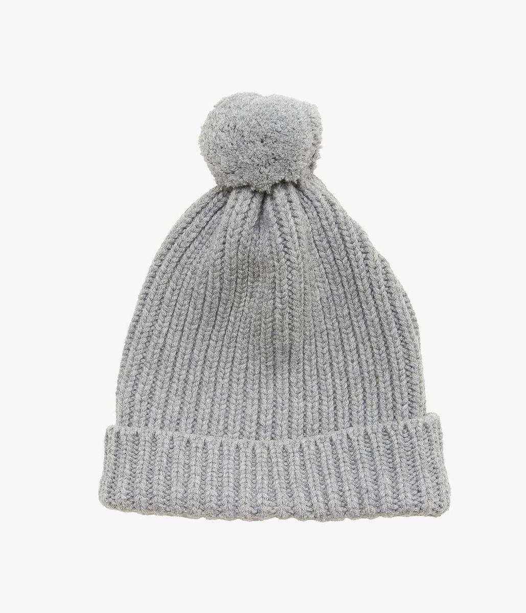 CORGI \u0027\u00278PLY CASHMERE POM POM HAT\u0027\u0027 (GREY FLANNEL)