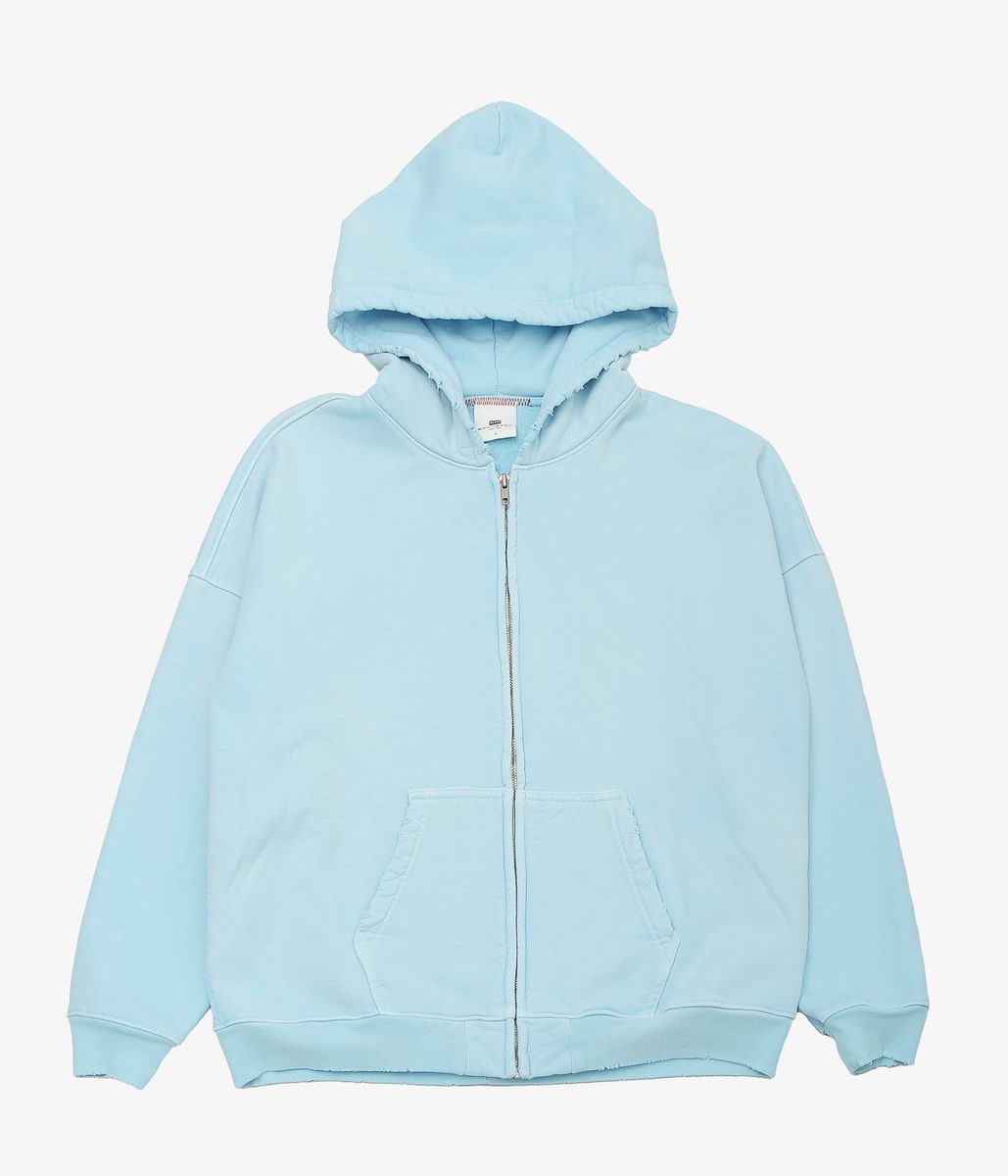 MOOJI MOOJI \u0027\u0027OVERSIZE ZIP UP HOODIE AGED\u0027\u0027 (BABY BLUE)