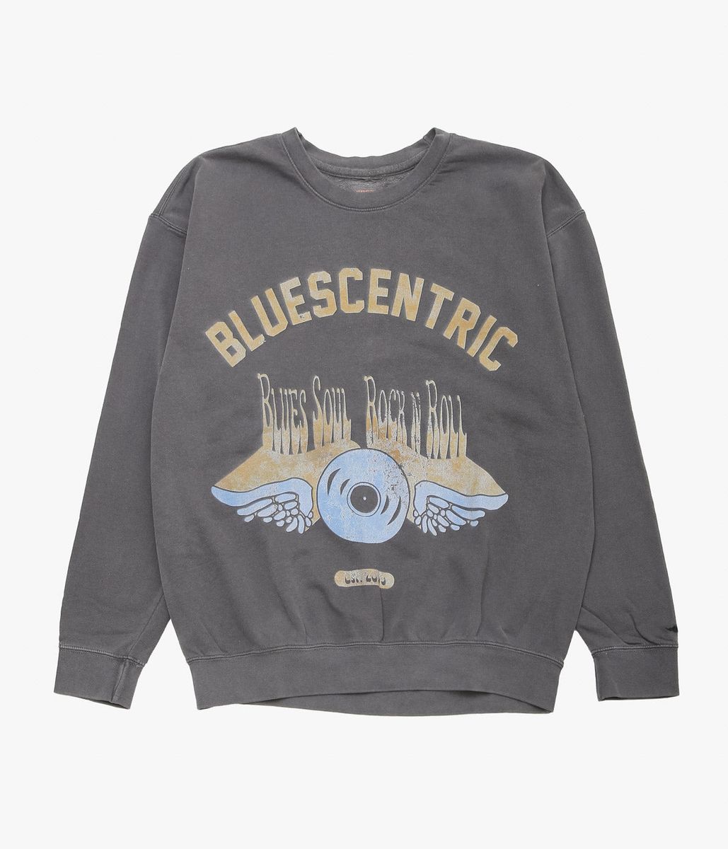 BLUESCENTRIC ''VINTAGE BLUESCENTRIC CREWNECK SWEAT'' (PEPPER)｜THE STORE by maidens
