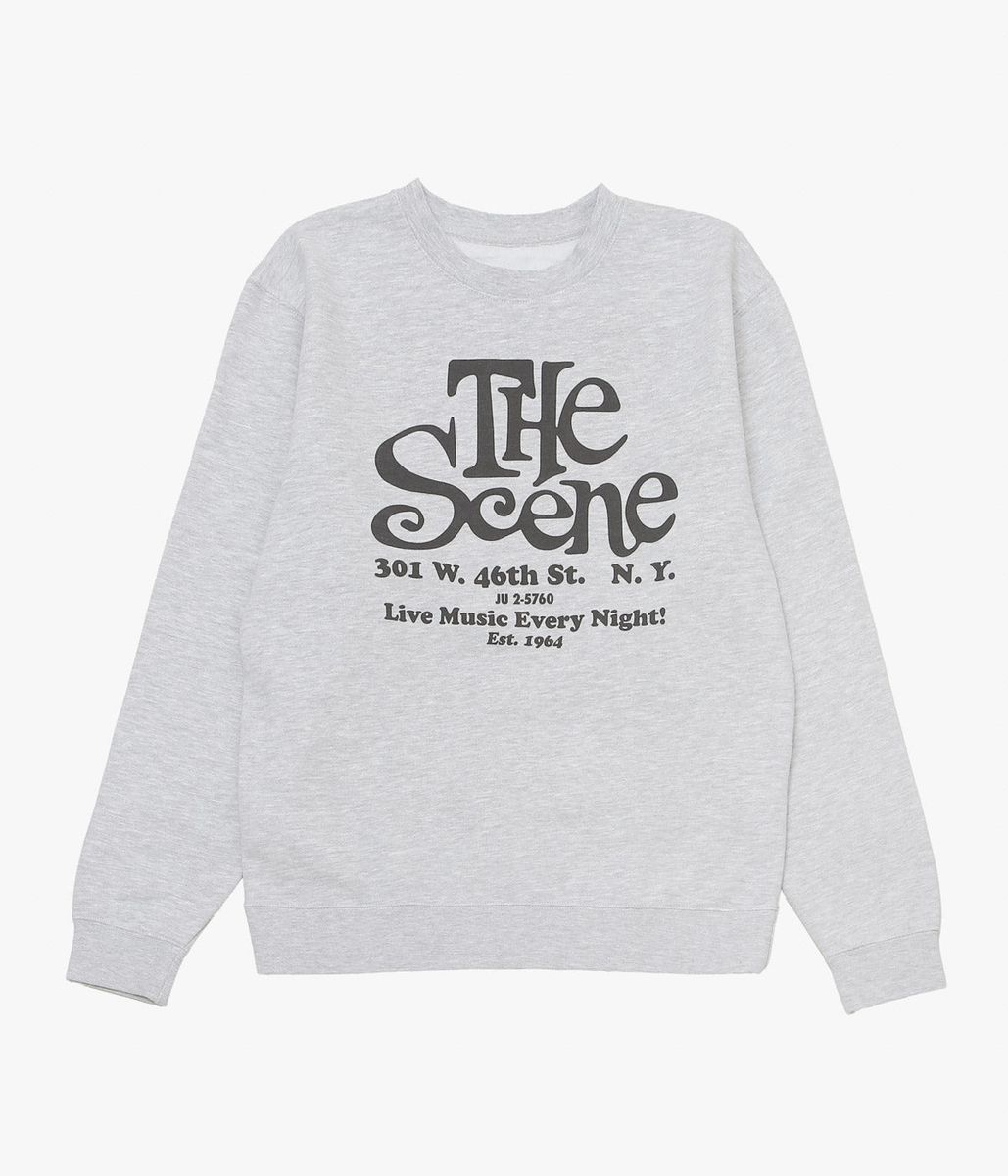 BLUESCENTRIC ''THE SCENE NIGHTCLUB NYC CREWNECK SWEAT'' (HEATHER GRAY)|THE STORE by maidens
