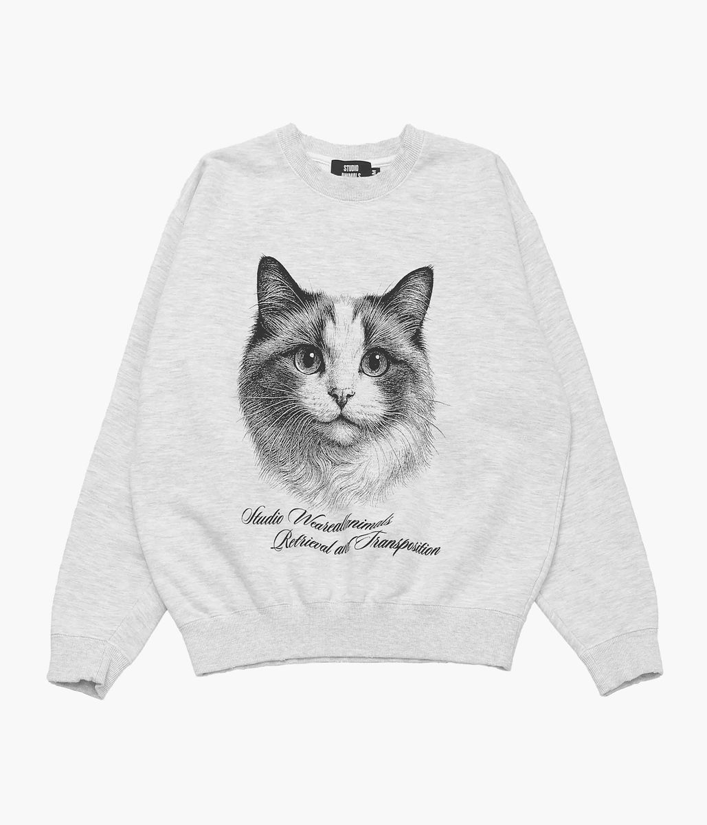 STUDIO ANIMALS \u0027\u0027“CAT” SWEATSHIRT\u0027\u0027 (ASH)