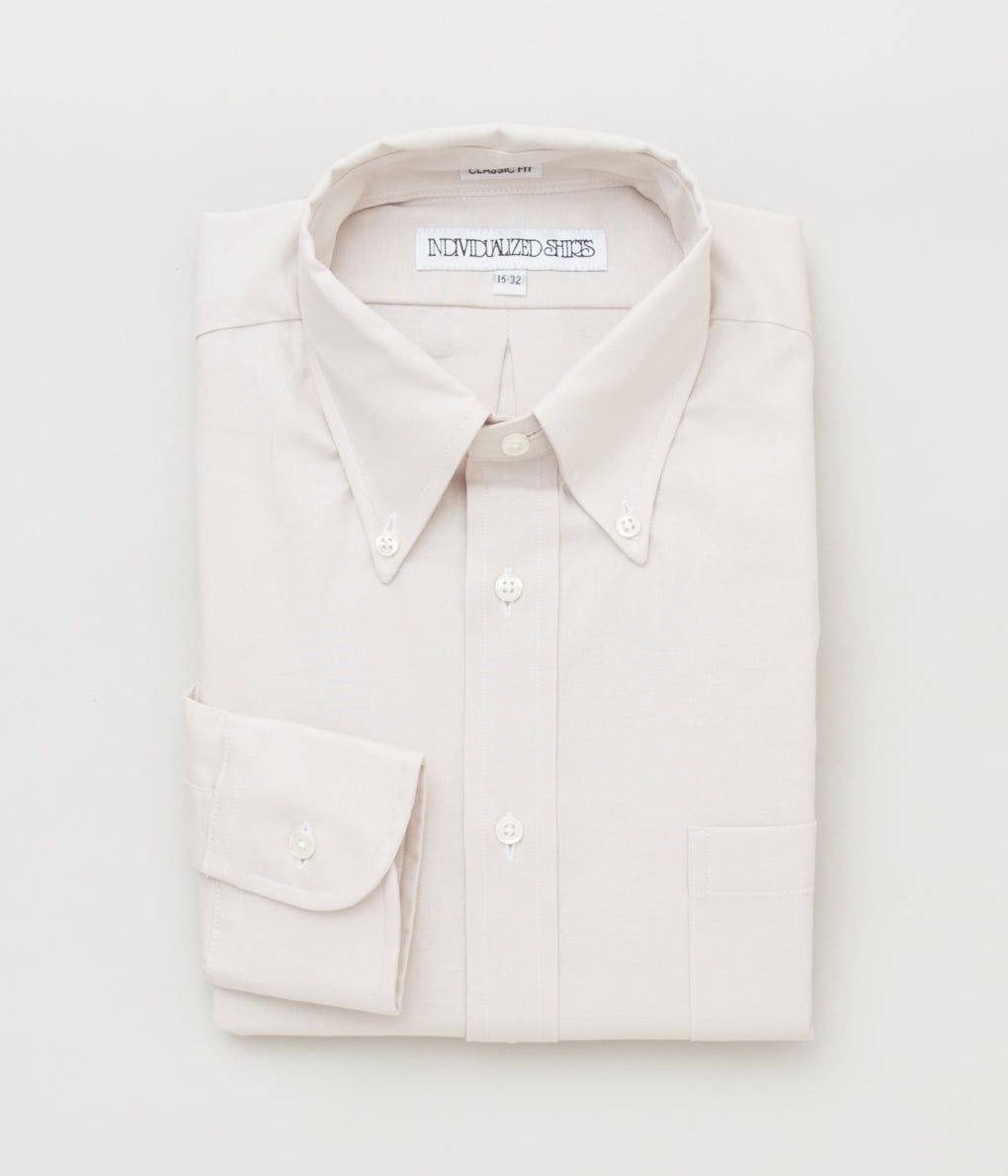 INDIVIDUALIZED SHIRTS ''HERITAGE CHAMBRAY (CLASSIC FIT BUTTON DOWN SHIRT)'' (BEIGE)｜THE STORE by maidens