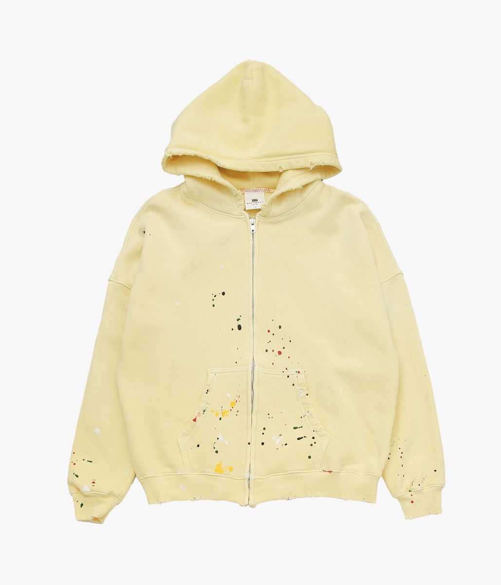 MOOJI MOOJI \u0027\u0027OVERSIZE ZIP UP HOODIE STREET\u0027\u0027 (BUTTER YELLOW)