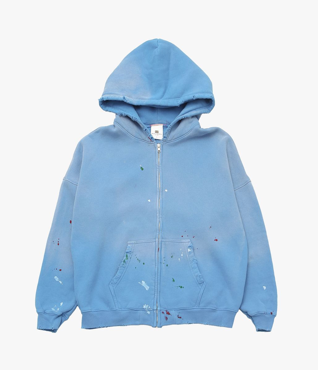MOOJI MOOJI \u0027\u0027OVERSIZE ZIP UP HOODIE STREET\u0027\u0027 (POWER BLUE)