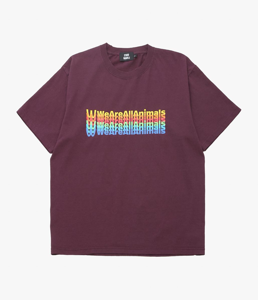 STUDIO ANIMALS \u0027\u0027“INVERTED ARCH” T-SHIRT\u0027\u0027 (BURGUNDY)