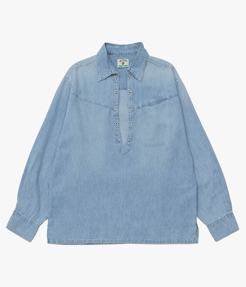 WYTHE \u0027\u0027DENIM PULLOVER SHIRT\u0027\u0027 (WASHED INDIGO)