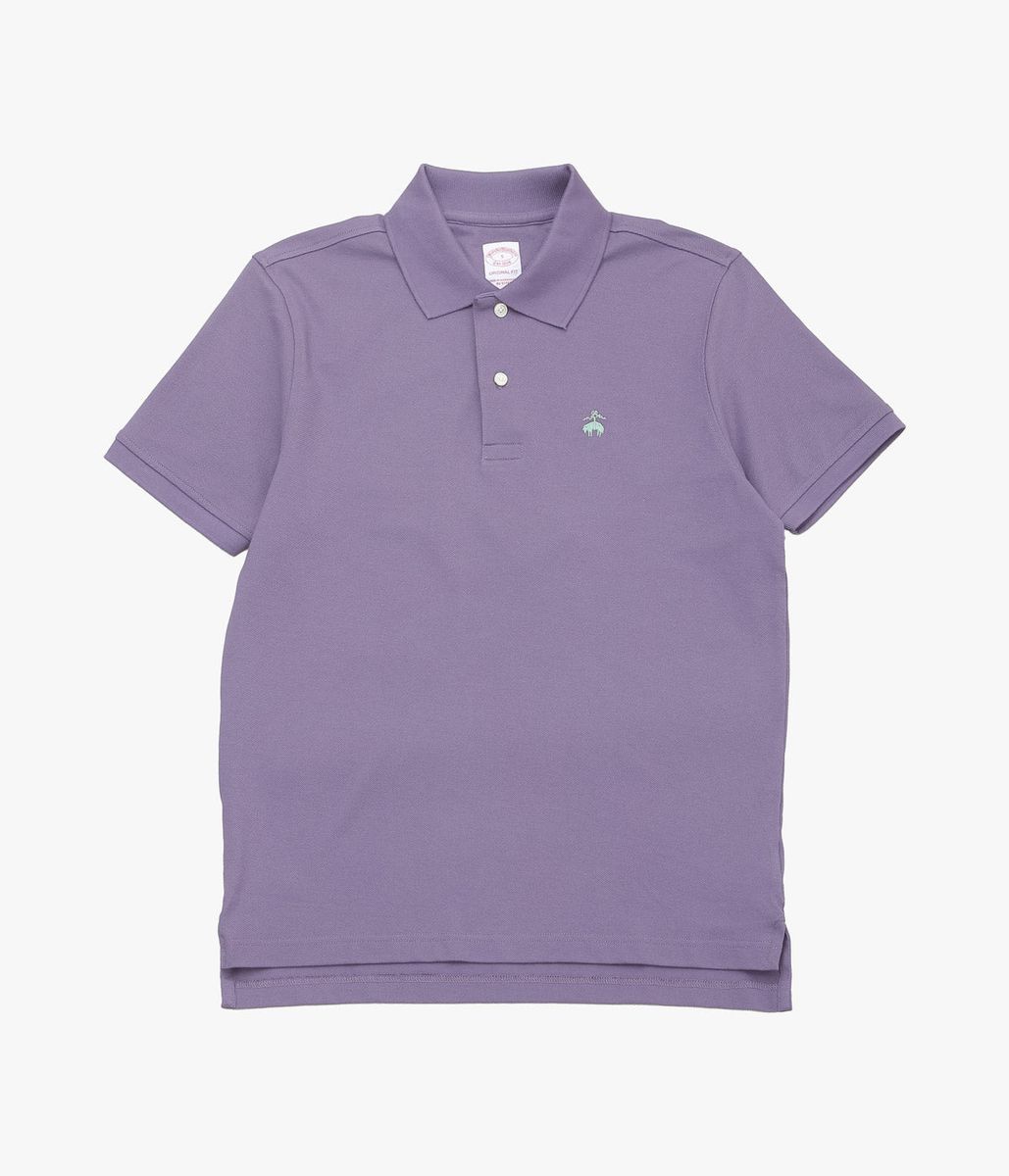 BROOKS BROTHERS \u0027\u0027GOLDEN FLEECE STRETCH SUPIMA POLO SHIRT\u0027\u0027 (GRAPE COMPOTE)