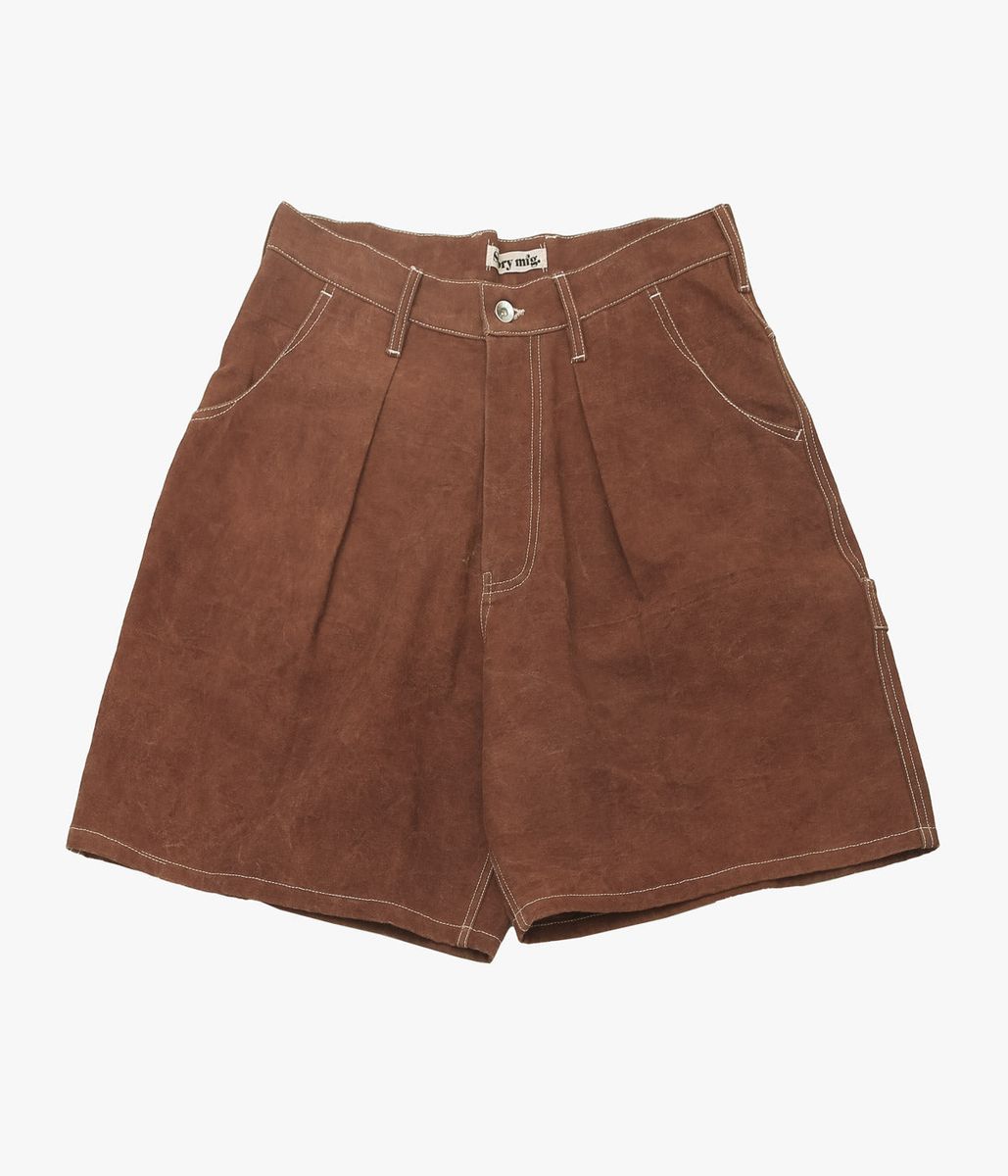 STORY MFG. \u0027\u0027LUSH CARPENTER SHORTS\u0027\u0027 (BROWN WONKY-WEAR)