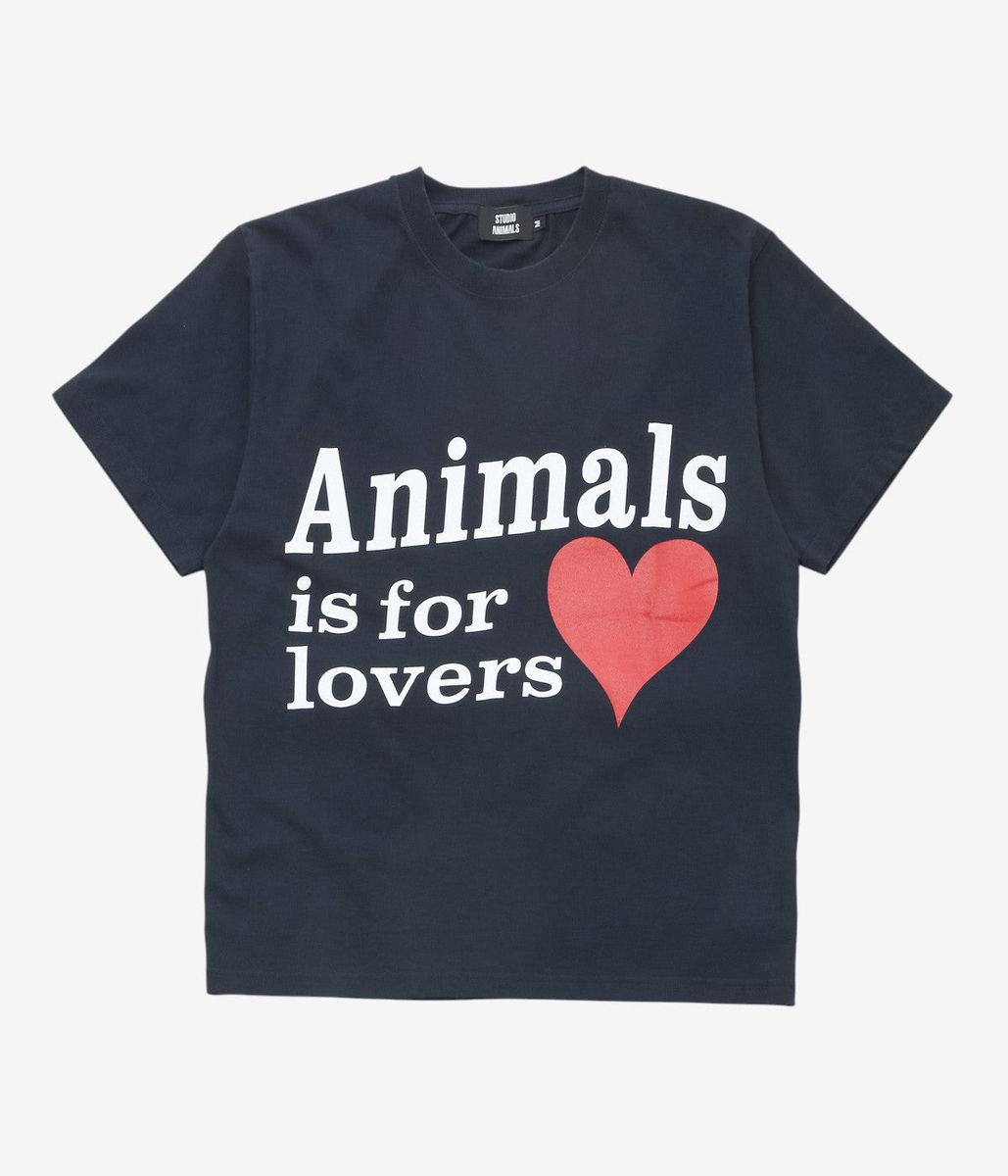 STUDIO ANIMALS \u0027\u0027\u0027LOVERS\u0027 S/S T-SHIRT \u0027\u0027 (NAVY)