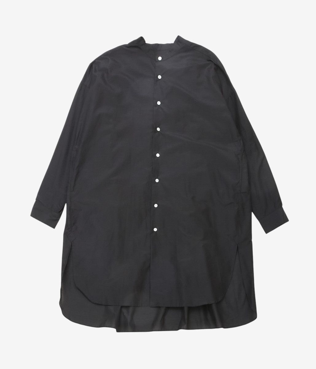 OLDMAN'S TAILOR ''S/C STAND COLLAR LONG SHIRT'' (BLACK)|THE STORE by maidens