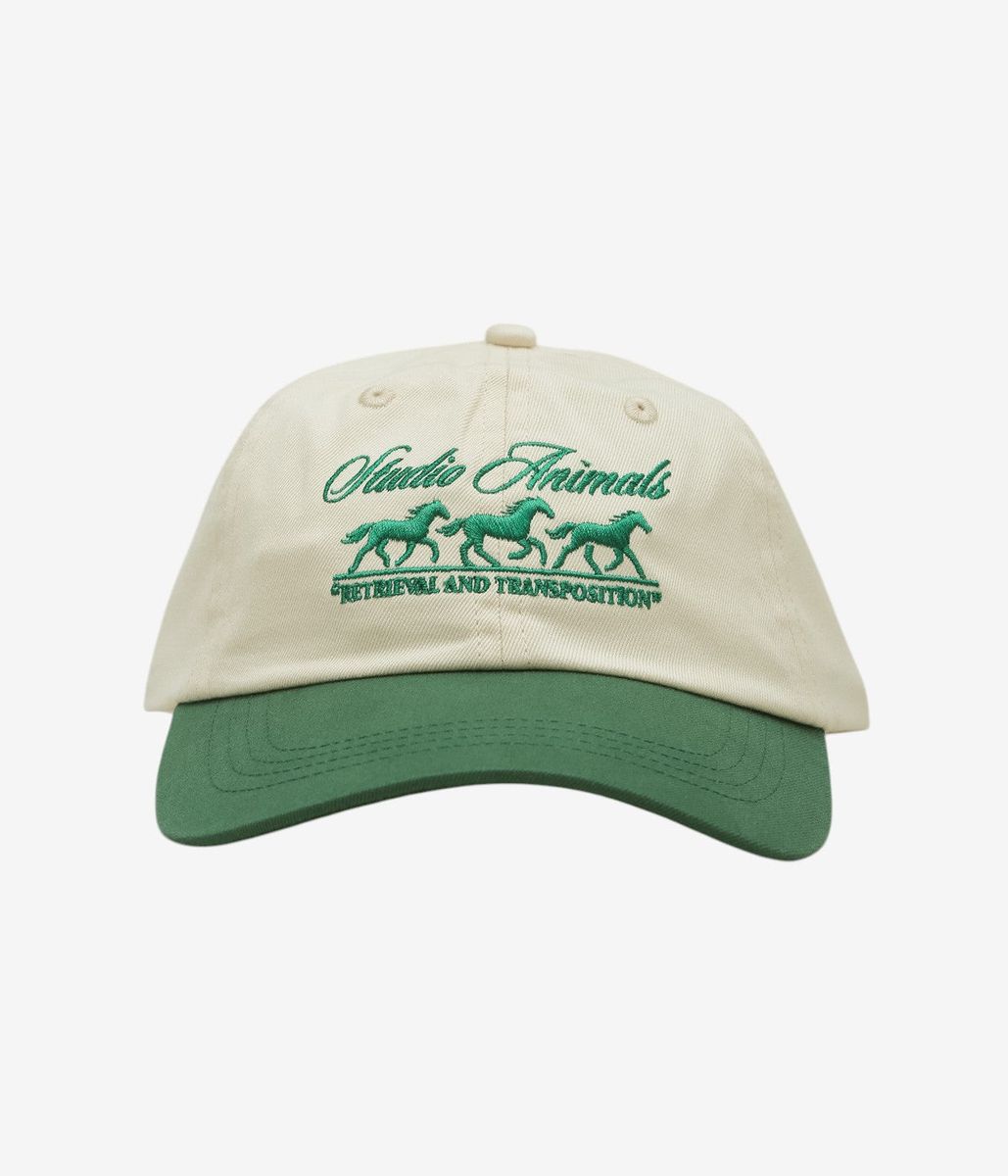 STUDIO ANIMALS ''&rdquo;RUNNING HORSE&rdquo; CAP'' (NATURAL/GREEN)｜THE STORE by maidens