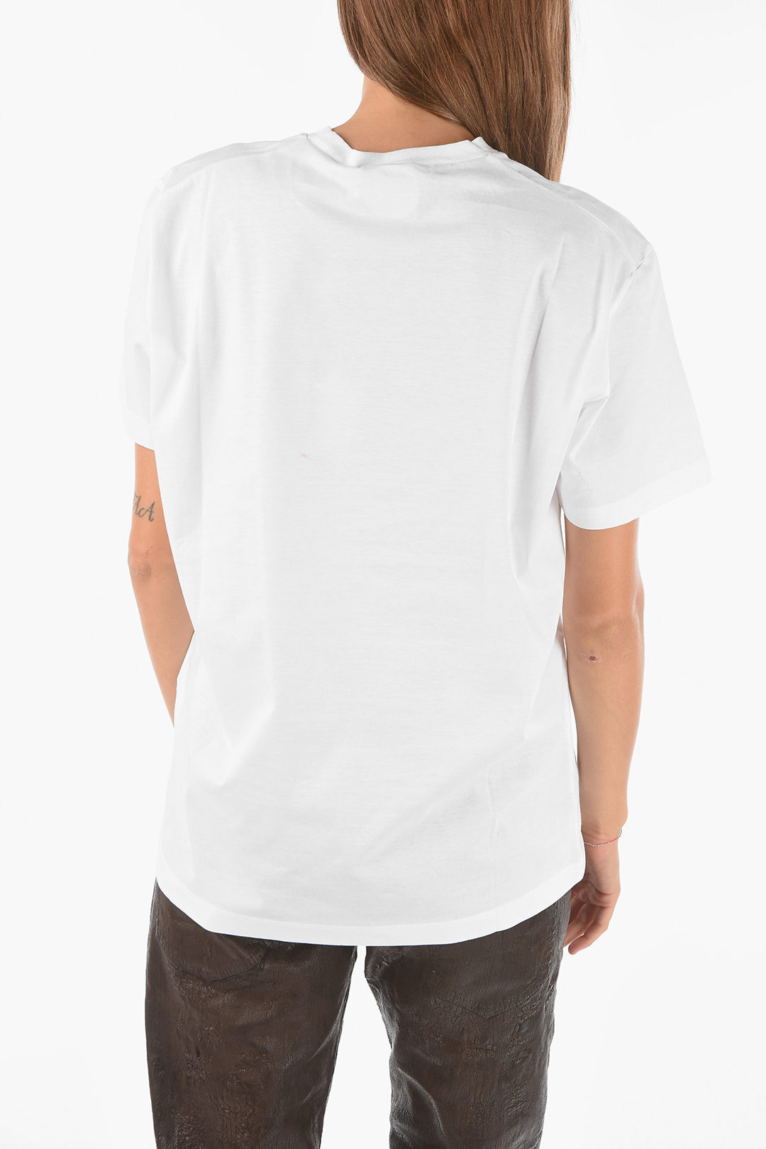 DSQUARED2ディースクエアードWhiteトップスS75GD0213S23009100レディースPRINTEDISMOKEFITT-SHIRT【関税・送料無料】【ラッピング無料】dk