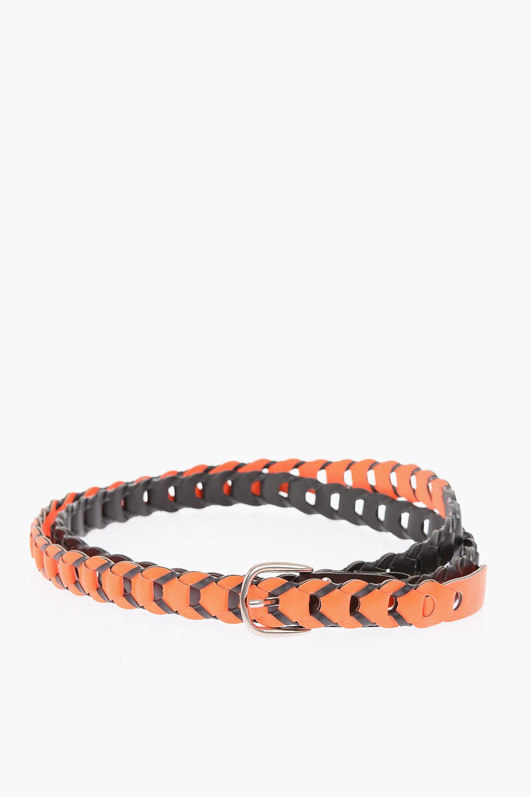 MARIOSマリオスArancio,GrigioベルトMAAW00009313GREYORANGEFLUOレディース30MMTWO-TONEBRAIDEDLEATHERBELT【関税・送料無料】【ラッピング無料】dk