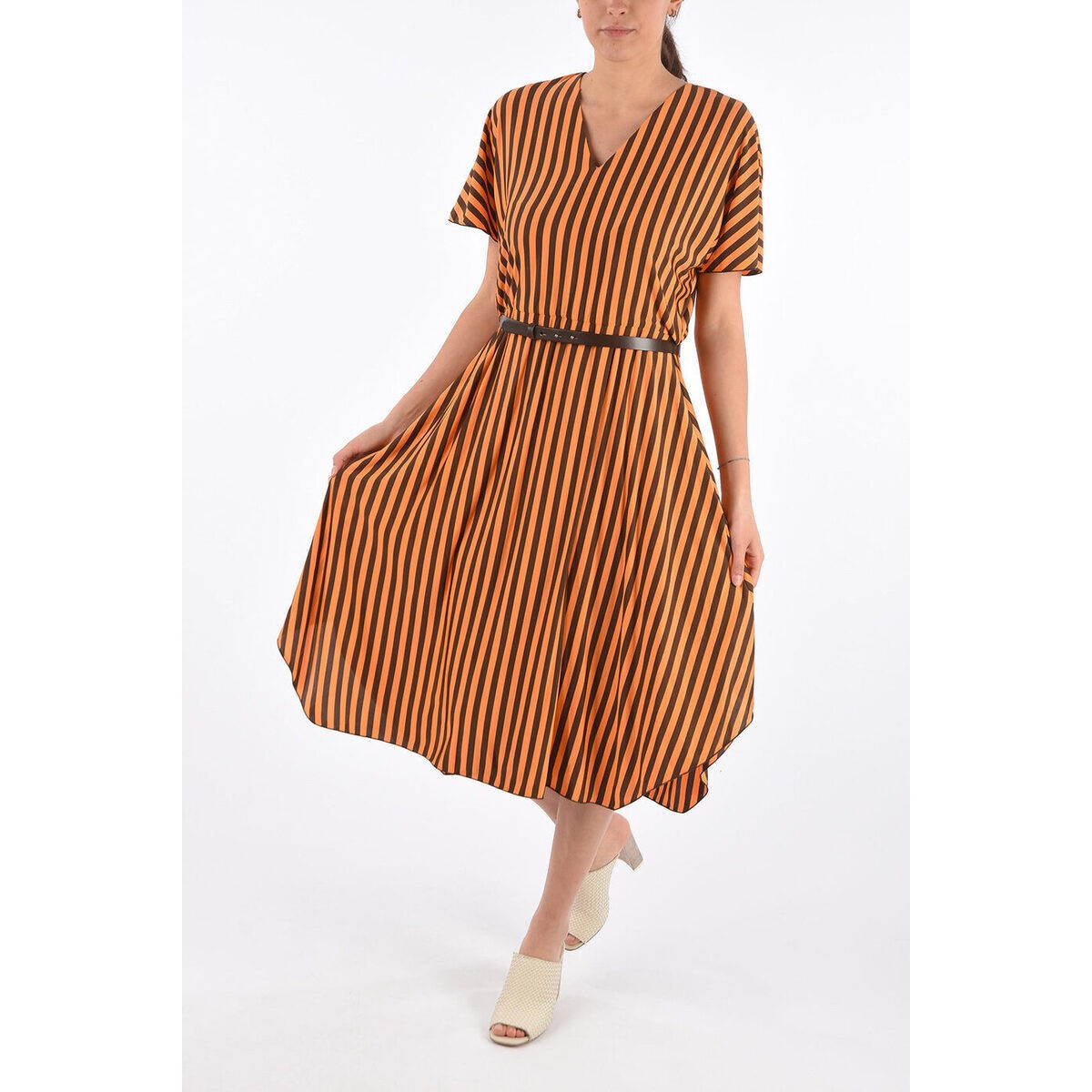 在庫一掃 楽天市場 Max Mara マックス マーラ Orange レディース Studio Popeline Awning Striped Sonni Dress Dk Brandshop クラージュ楽天市場店 信頼 Www Bluewaterhomecare Com