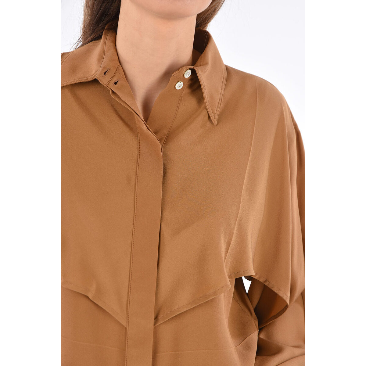 在庫一掃 楽天市場 Victoria Beckham ヴィクトリアベッカム Brown レディース Spread Collar Blouse With Draped Sleeves Dk Brandshop クラージュ楽天市場店 55 以上節約 Fiker Org