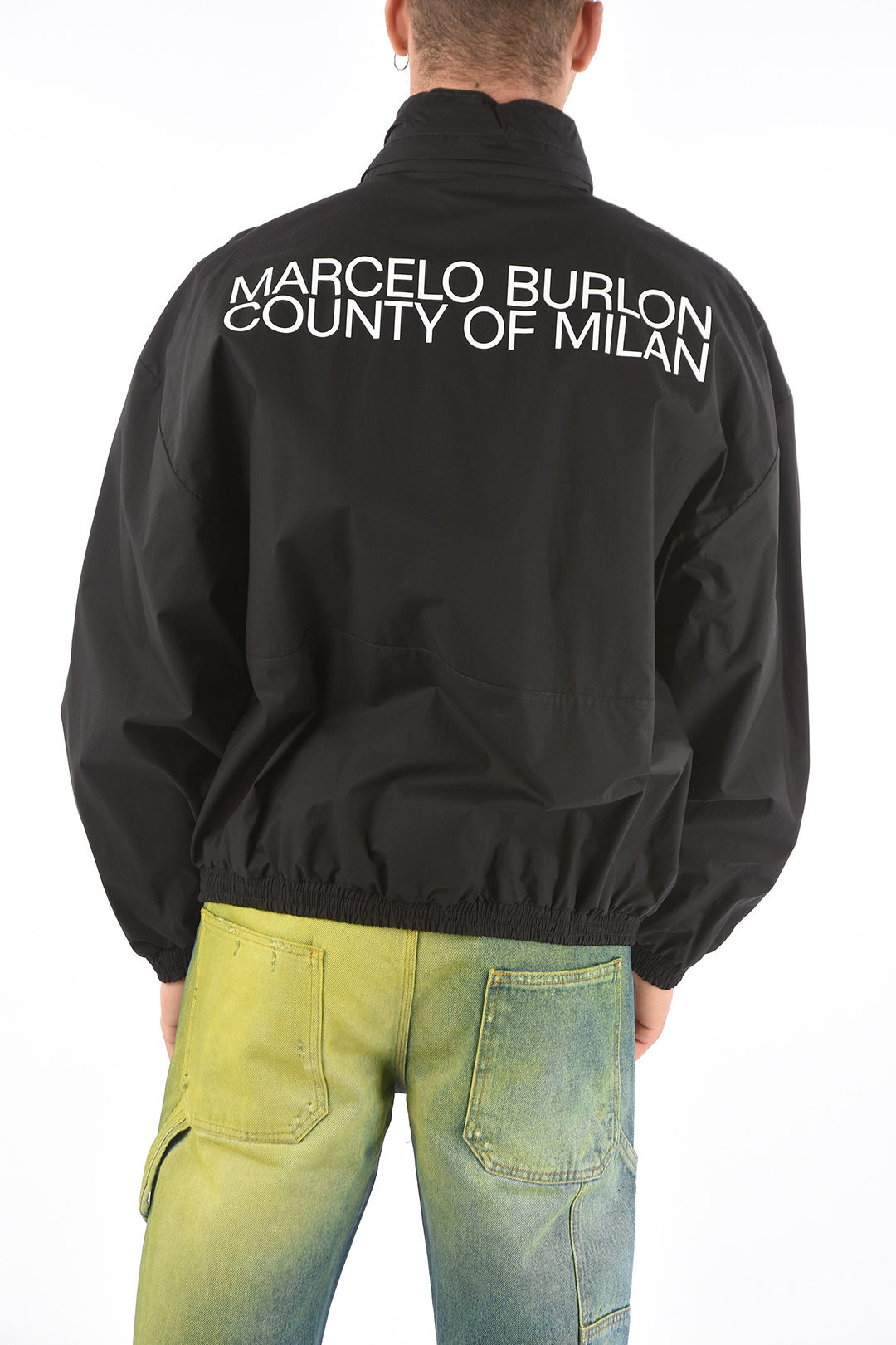 MARCELO BURLON マルセロ メンズ バーロン Black WINDBREAKER dk