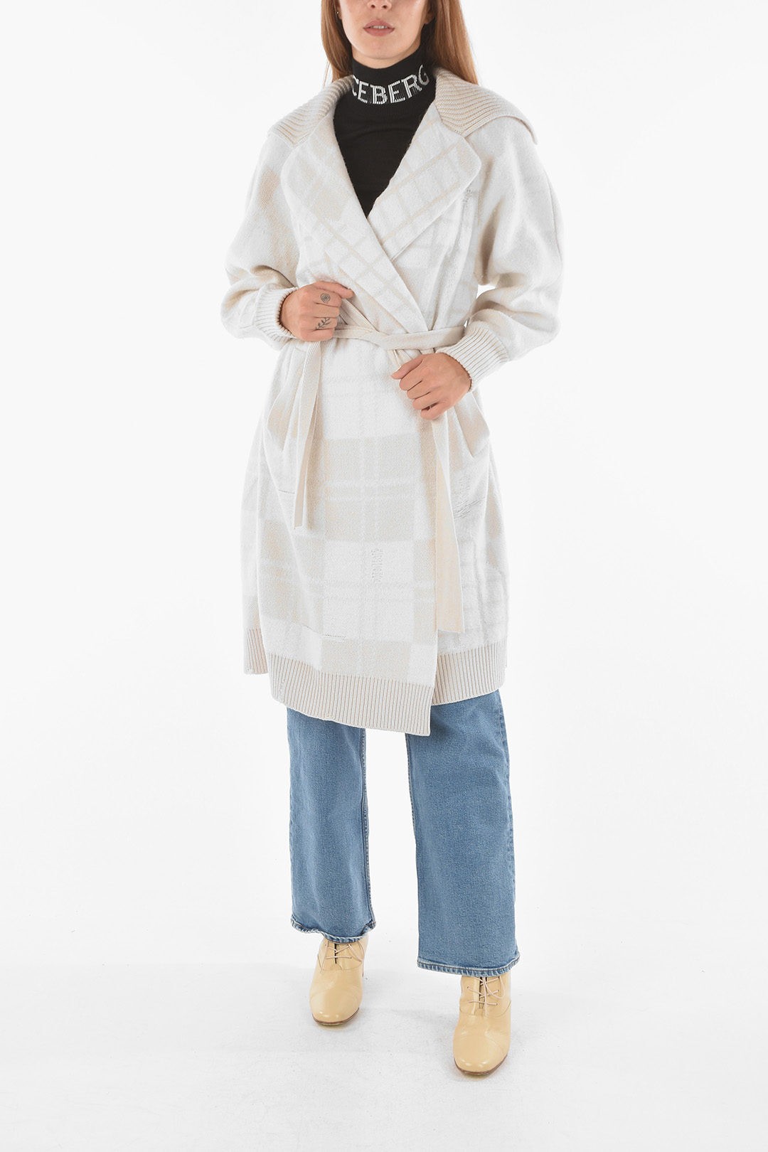 ICEBERG アイスバーグ White BELT コート MAXI WITH 7079 レディース 
