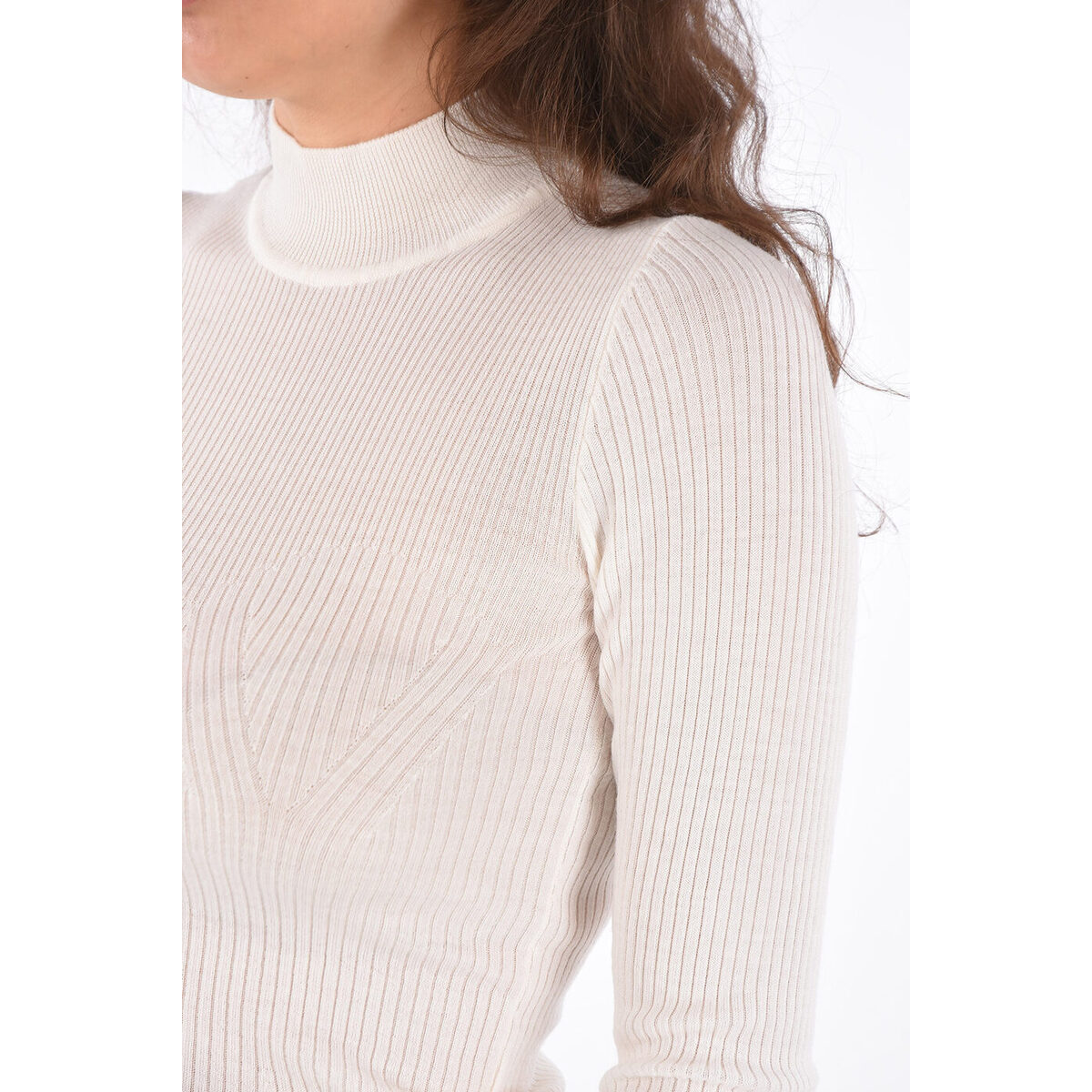 Alberta Ferretti アルベルタ フェレッティ White レディース Turtleneck Mermaid Sweater Dk Lindsaymayphotography Com