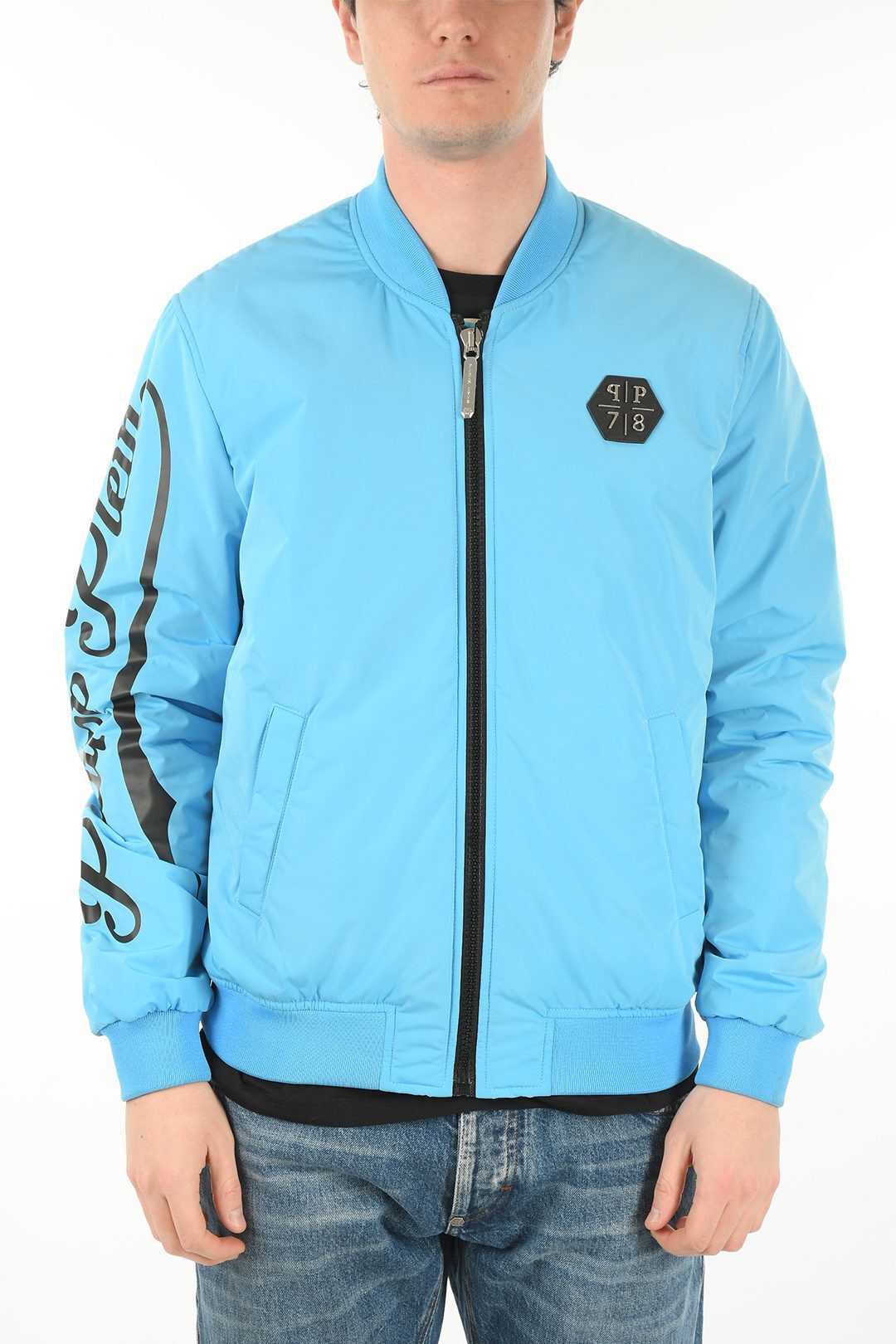 大人気 PHILIPP PLEIN フィリップ プレイン Light blue ジャケット