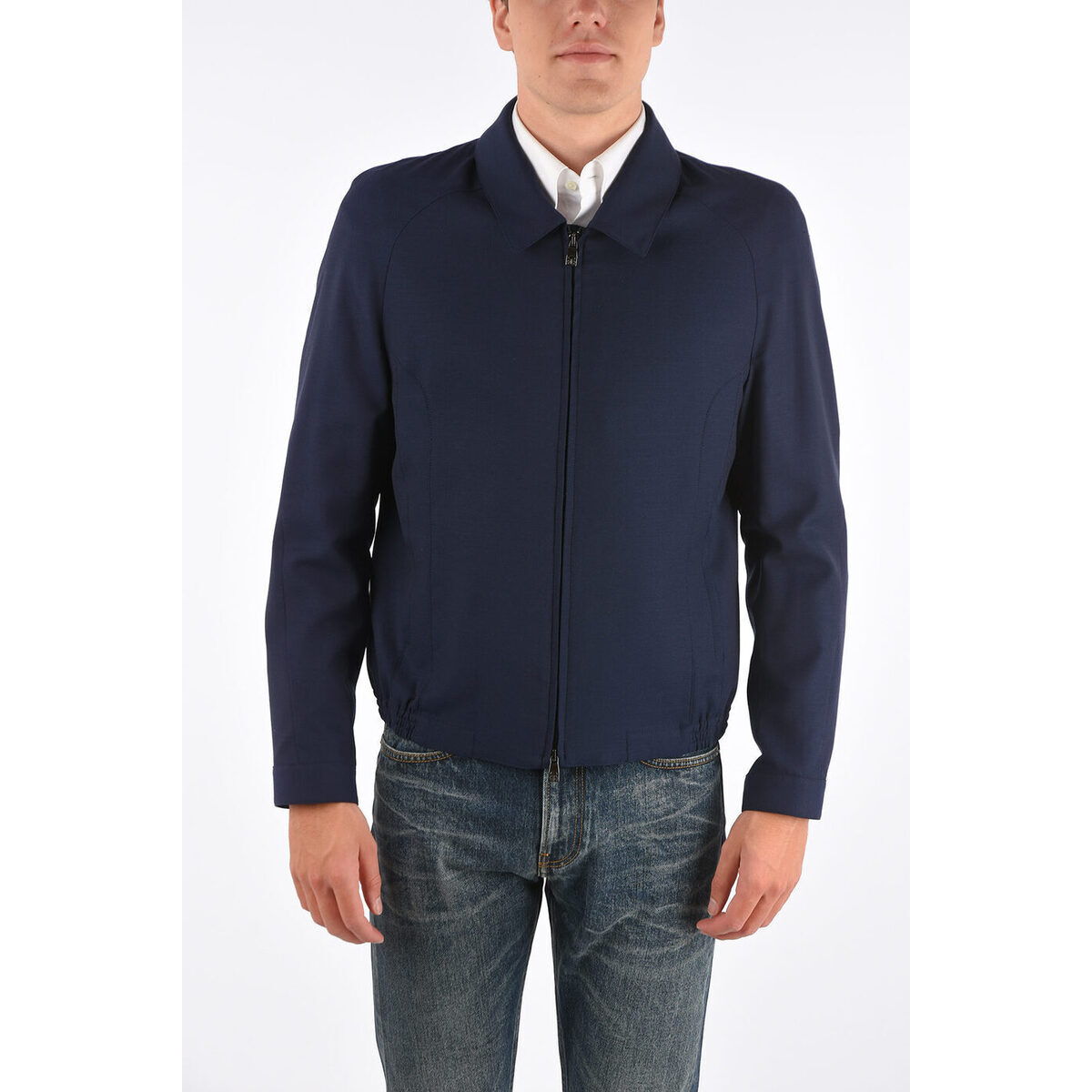 Corneliani コルネリアーニ Blue メンズ Id Virgin Wool Full Zip Outerwear Jacket Dk Psicologosancora Es