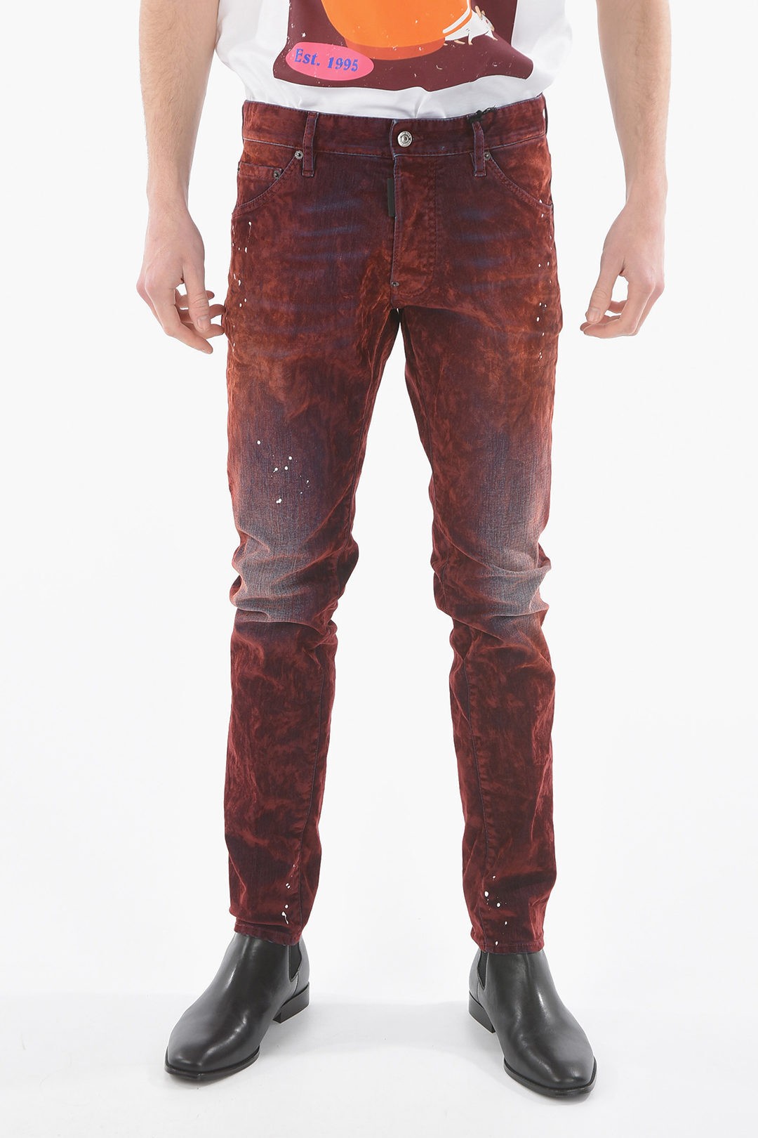 買い物 DSQUARED2 ディースクエアード Red デニム S74LB1071 S30788