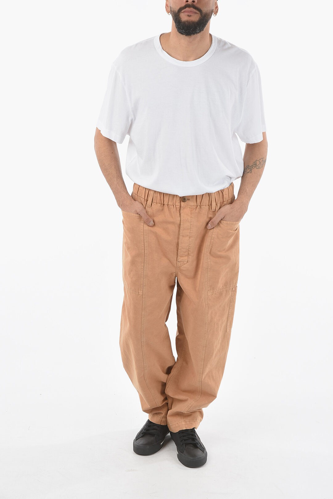 LEMAIRE ルメール Brown パンツ M 221 PA196 LF688 338 メンズ LINEN