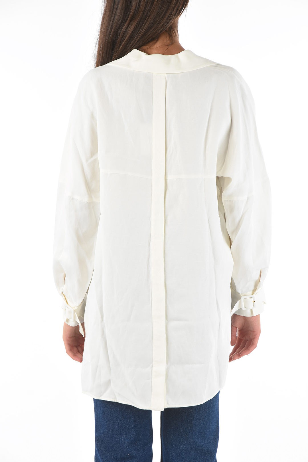 AGNONA アニオナ Beige シャツ TD0101Y U5033P N01 レディース FLAX BLEND ASYMMETRICAL CUT BLOUSE Dk トップス | junglaorganica.com