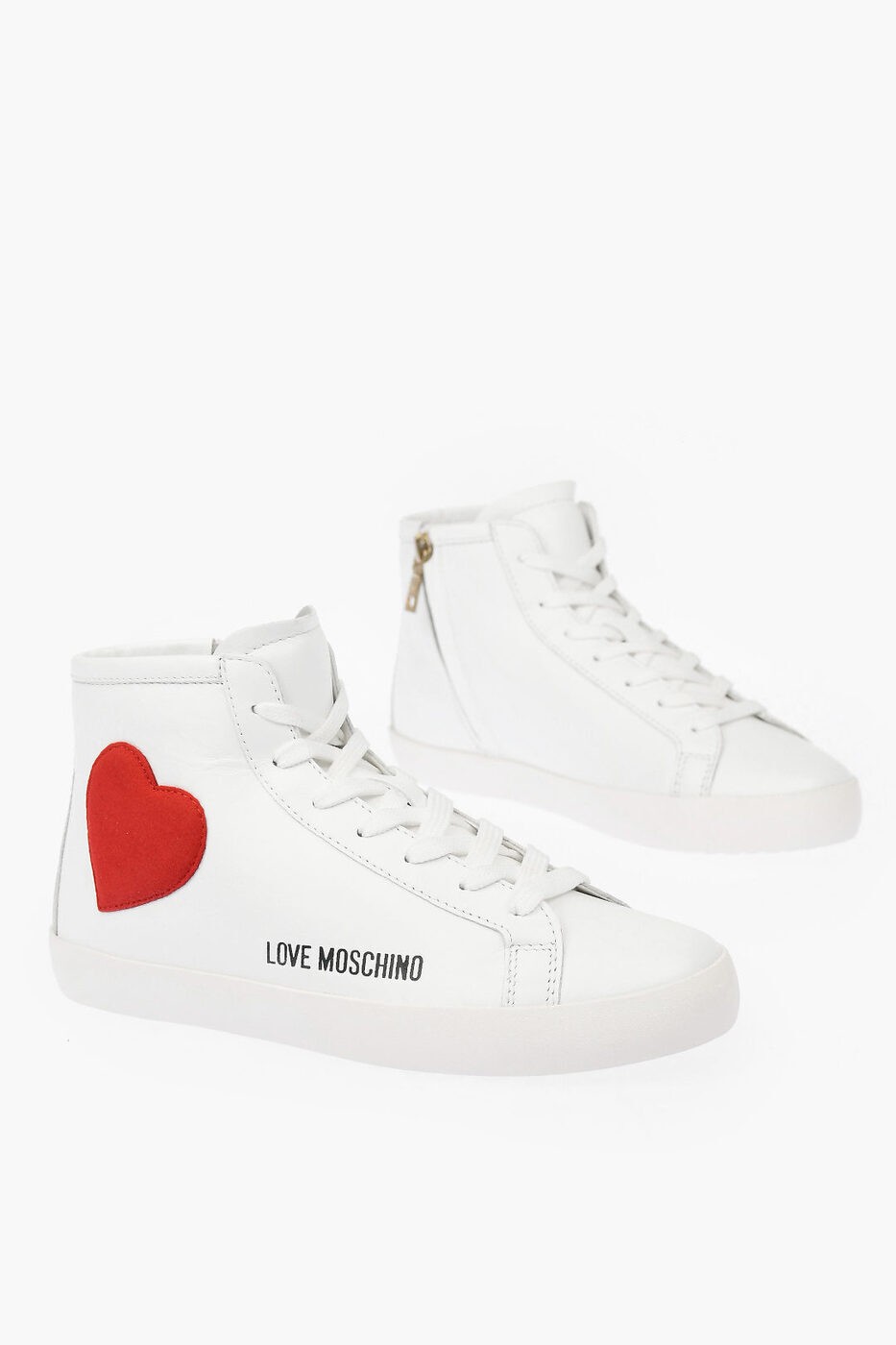 モスキーノ MOSCHINO スニーカー レディース Sneakers LOVE LEATHER HIGH TOP SNEAKERS WITH VELVET HEART AND SIDE ZI JA15412G1EI4410A 関税 送料無料 ラッピング無料 2020SS dk画像