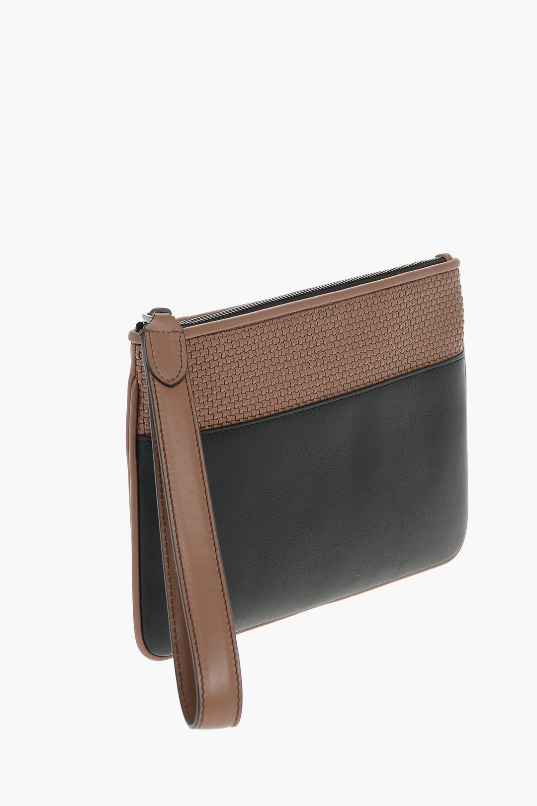 ERMENEGILDO ZEGNA エルメネジルド メンズ ZIP Brown HOLDER LEATHER