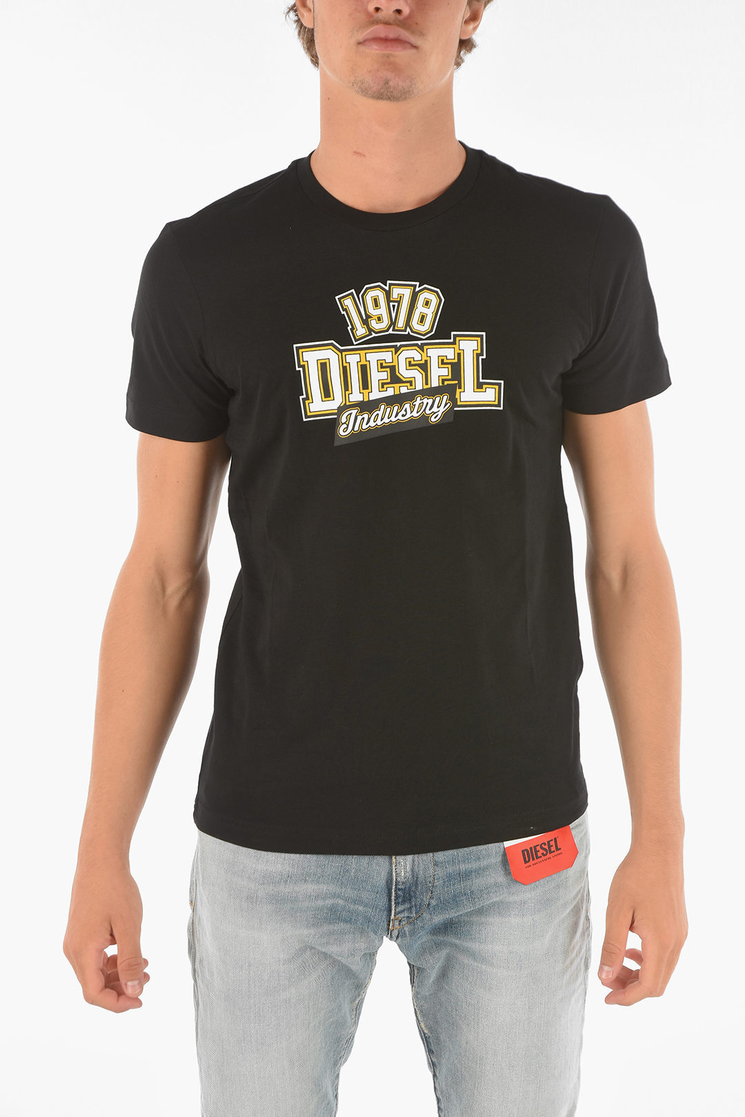 Diesel ディーゼル Black トップス T Diegos K26 A 0grai 9xx メンズ Upcycling Printed Logo T Diegos T Shirt Dk 売れ筋ランキングも