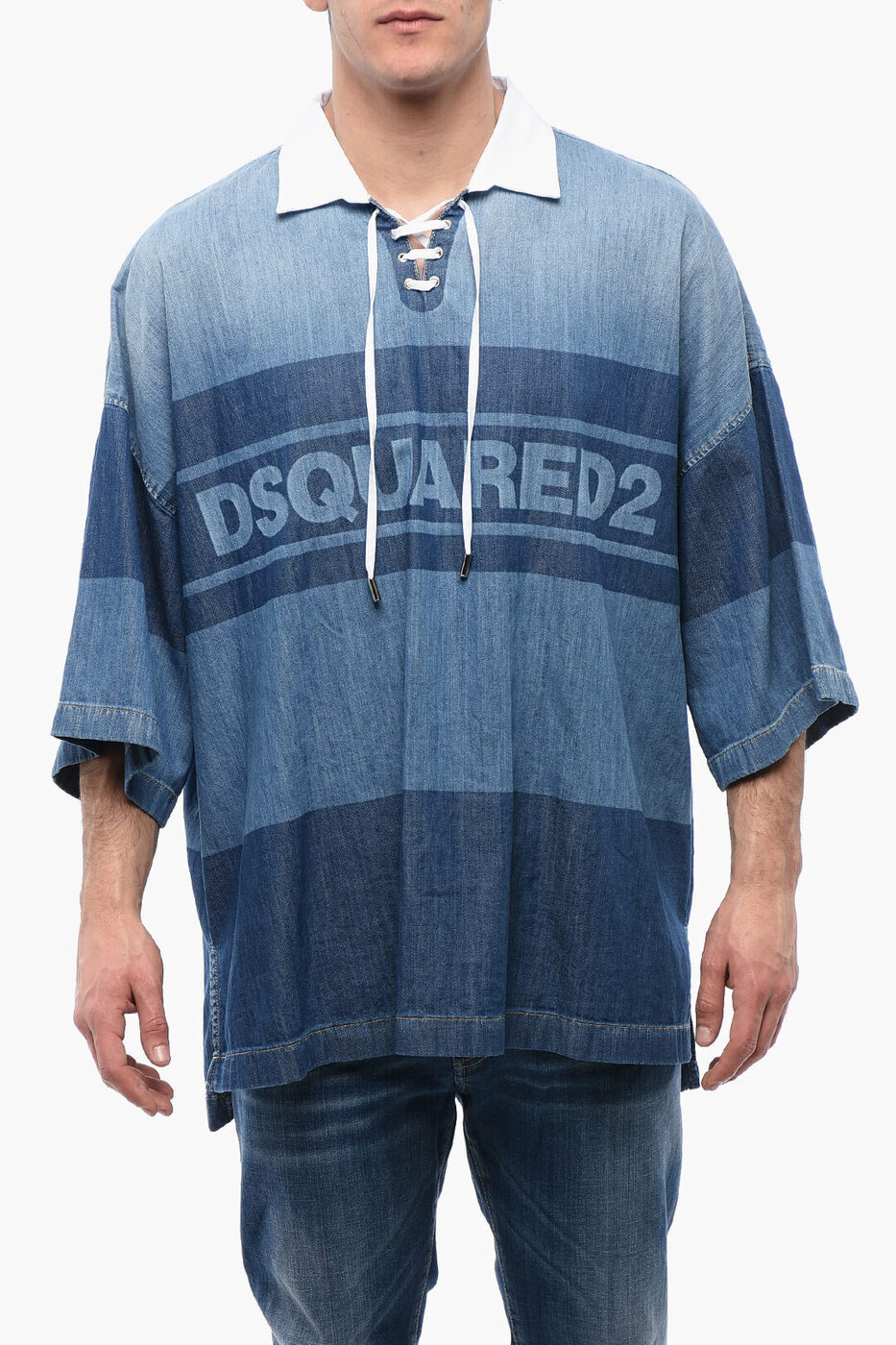キムタク着■DSQUARED2■花柄 デニム コンビ ウエスタン シャツ 50 118838.jpg