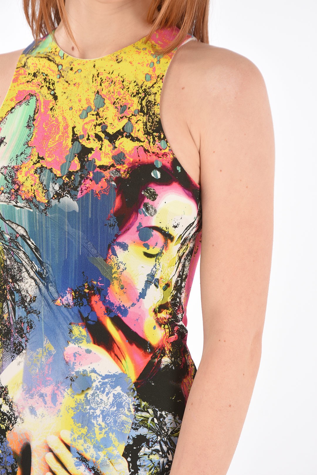 JUSTCAVALLIジャストカヴァリMulticolorドレスS02CT1140N21558245SレディースABSTRACTPATTERNEDMULTICOLORSTRETCHSHEATHDRESS【関税・送料無料】【ラッピング無料】dk
