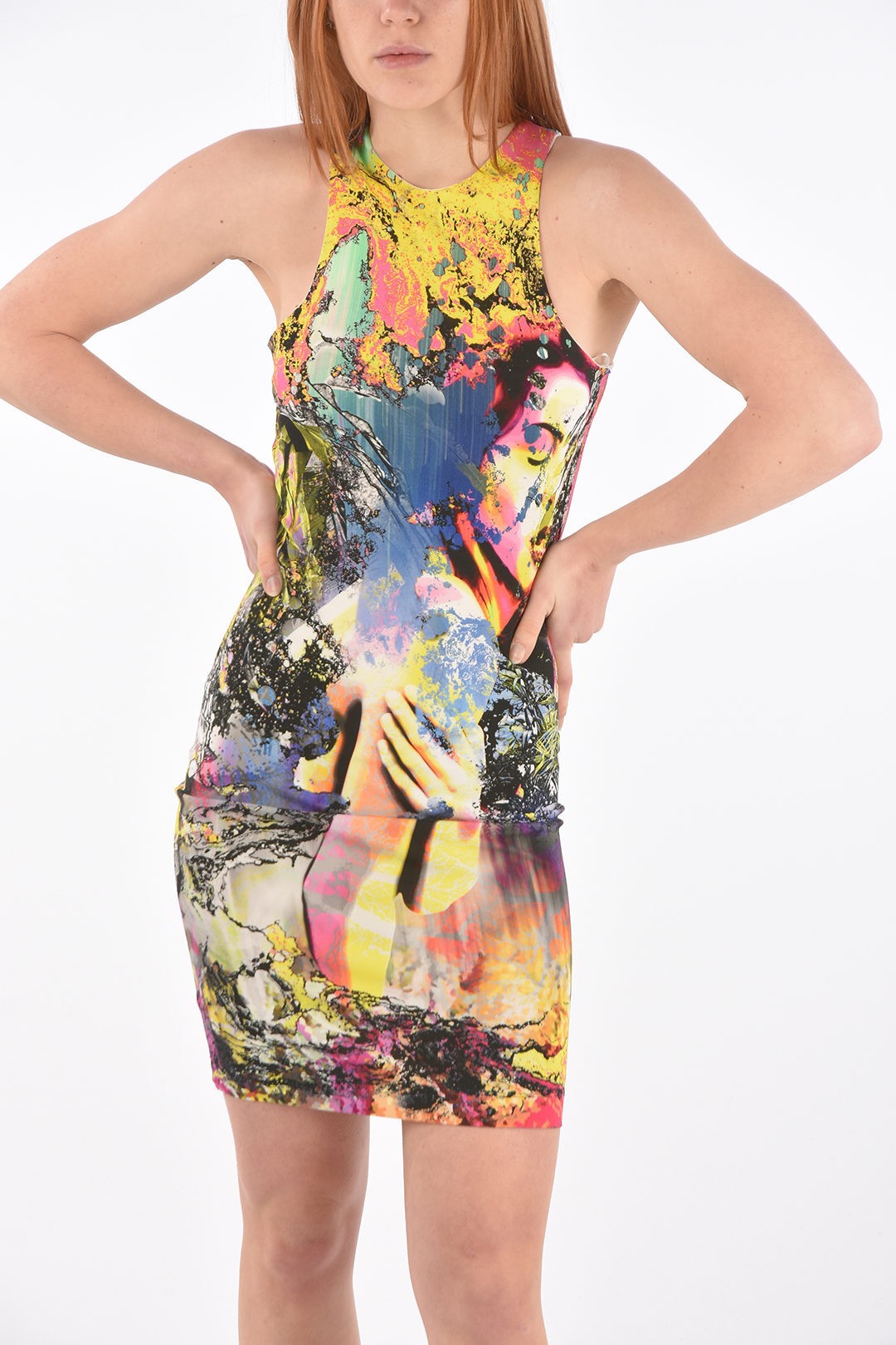 JUSTCAVALLIジャストカヴァリMulticolorドレスS02CT1140N21558245SレディースABSTRACTPATTERNEDMULTICOLORSTRETCHSHEATHDRESS【関税・送料無料】【ラッピング無料】dk