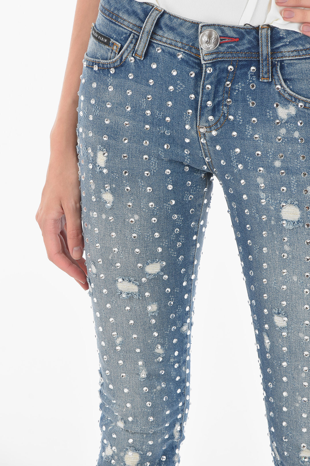 PHILIPP PLEIN フィリッププレイン SLIM DENIMS Light A18C ALL-OVER