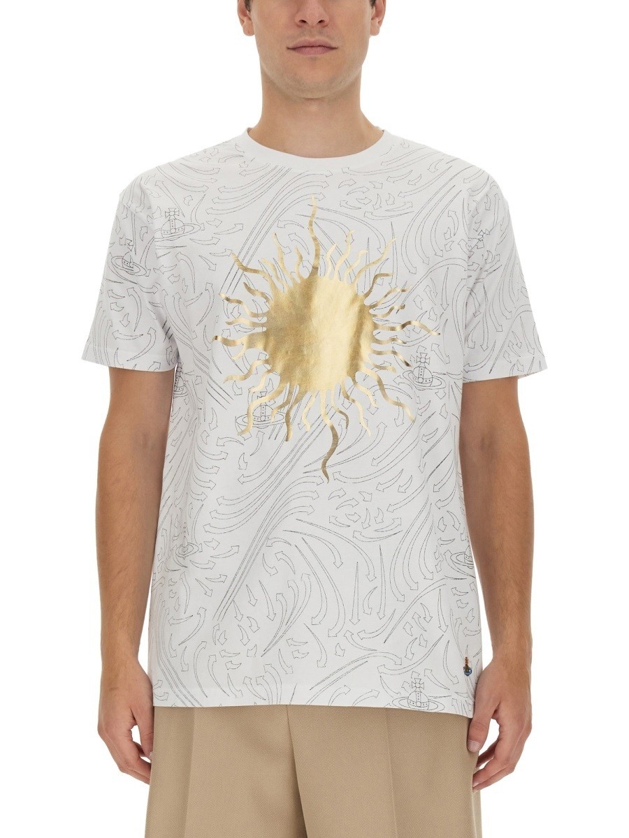 VivienneWestwood Tシャツ インポート ワンポイントORB リラックスTシャツ(ブラック)（メンズ