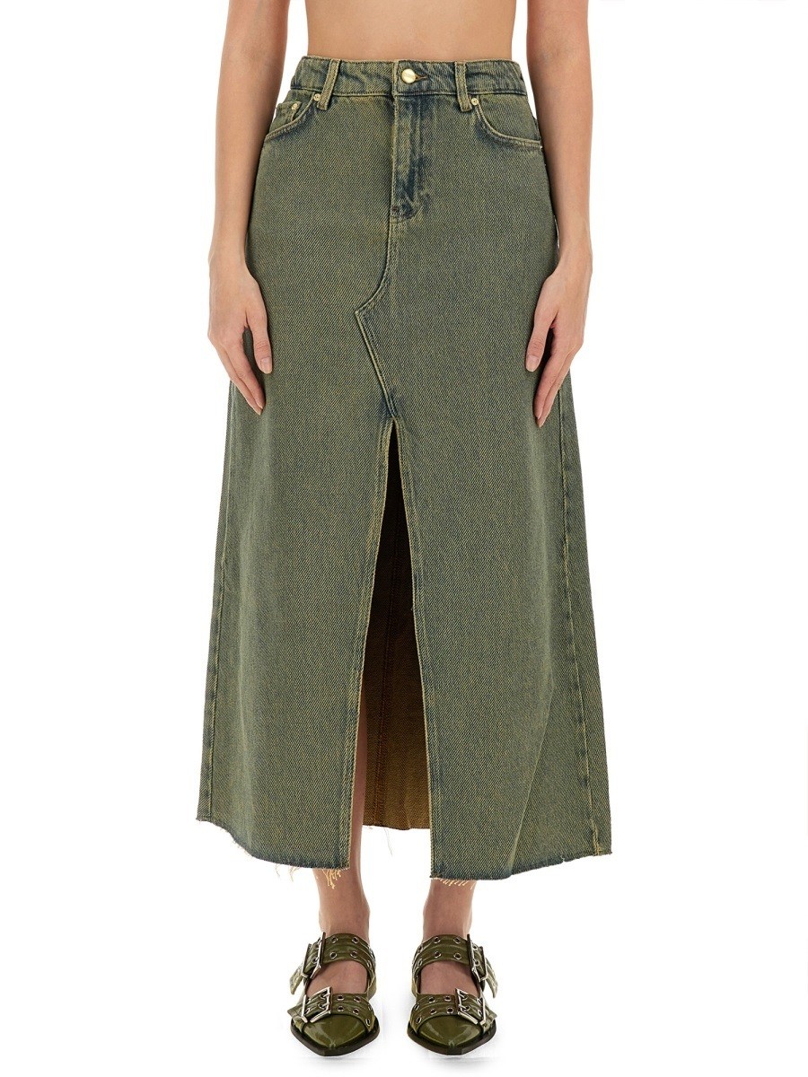 『GANNI』ガニー ボンデッドクレープロングスカート 楽天市場】GANNI ガニー ロングスカート Cotton Poplin Maxi