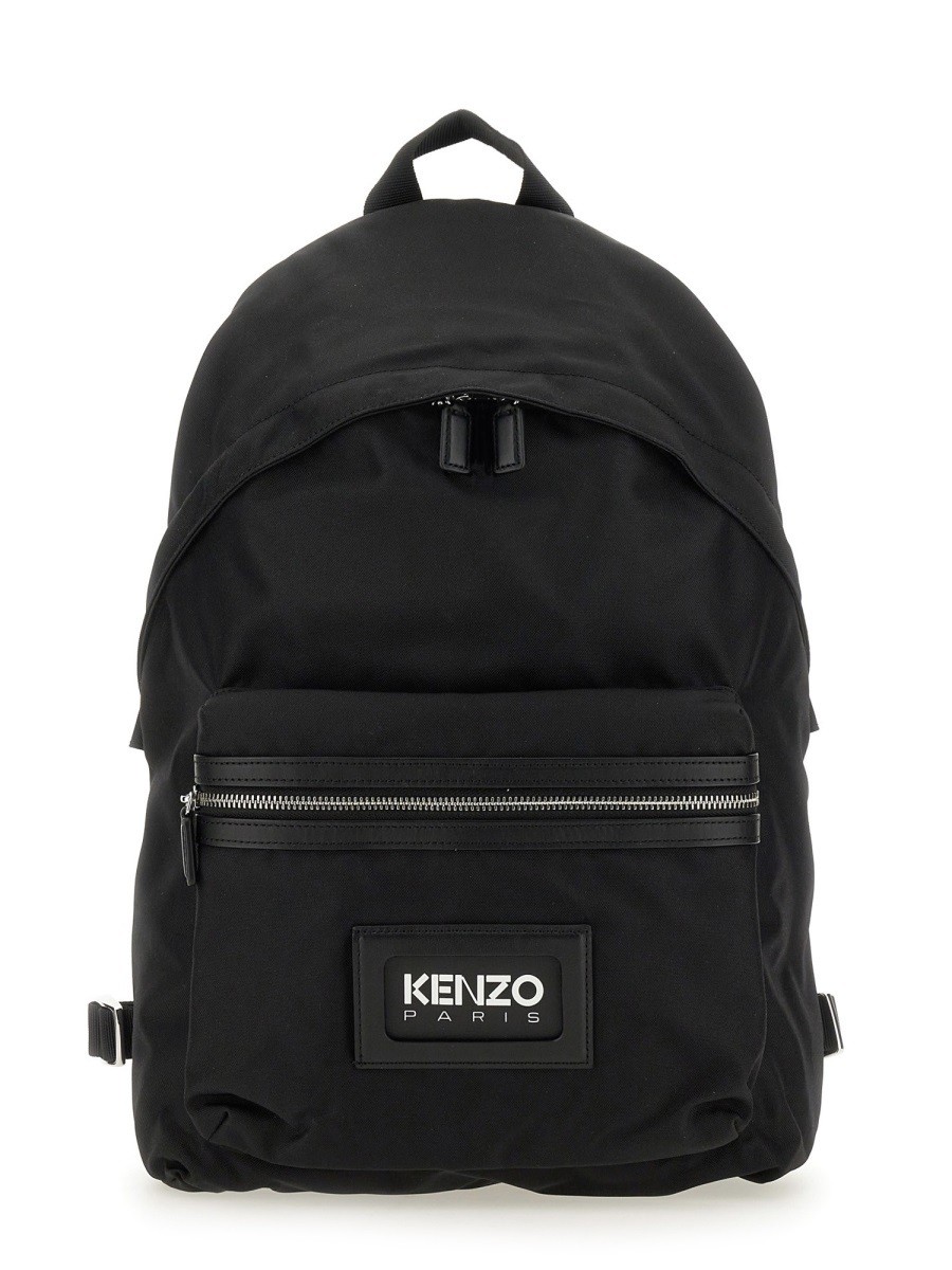 KENZO パリ リュックサック 黒 KENZO（ケンゾー）の「'KENZO Varsity' ナイロン バックパック