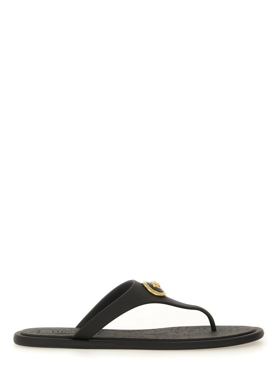 VERSACE■ヴェルサーチェ メデューサ バギー サンダル 黒 VERSACE□ヴェルサーチェ メデューサ バギー サンダル 黒