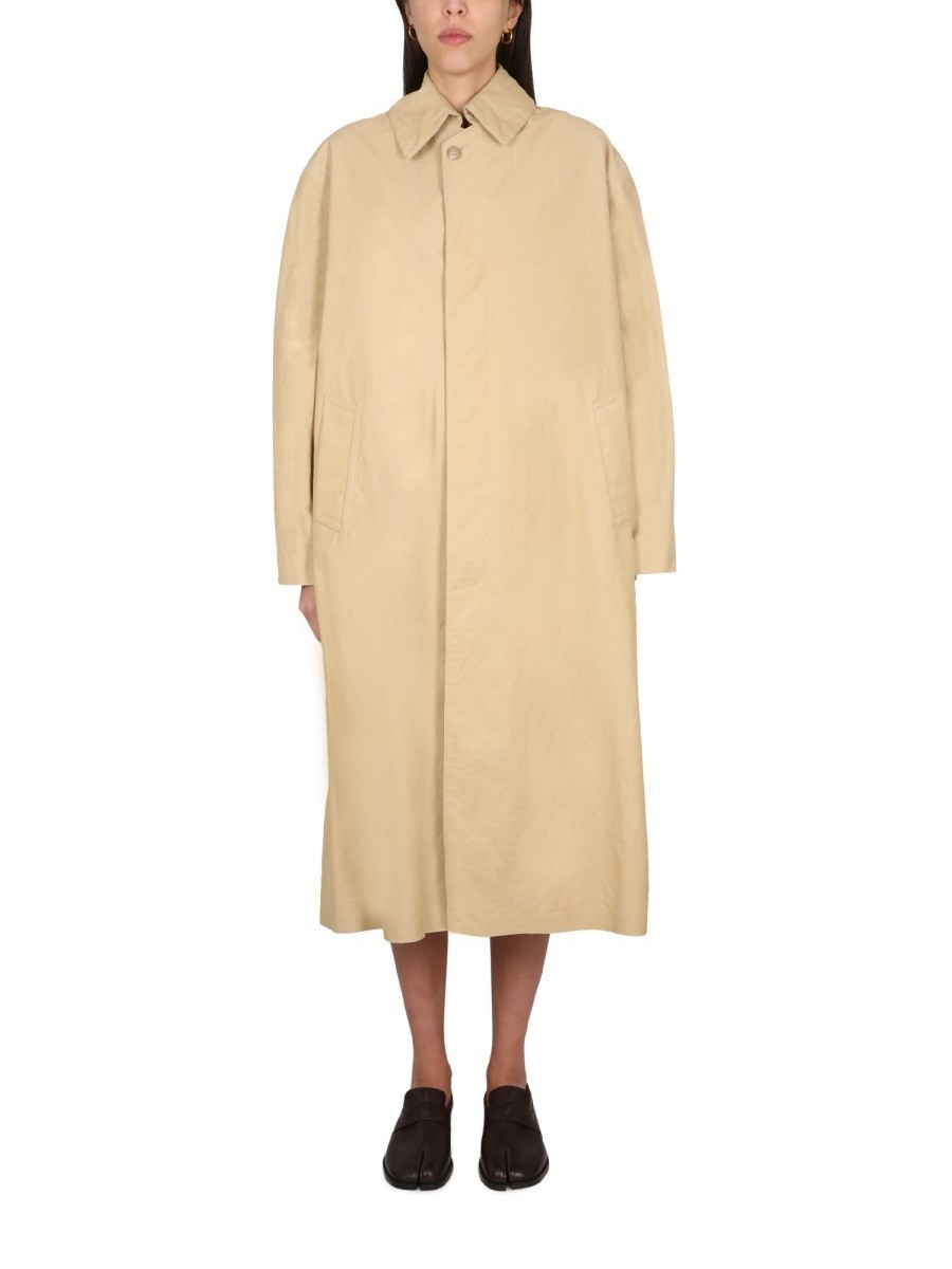 メゾンマルジェラ トレンチコート　ピーチコットン素材 38 ピーチドコットンコート｜Maison Margiela