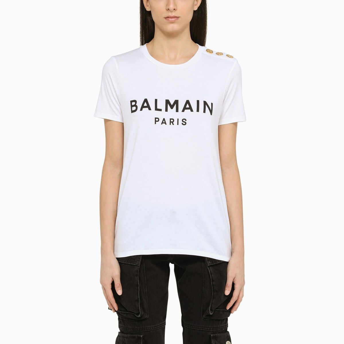 最大92%OFFクーポン BALMAIN バルマン White トップス レディース 春夏