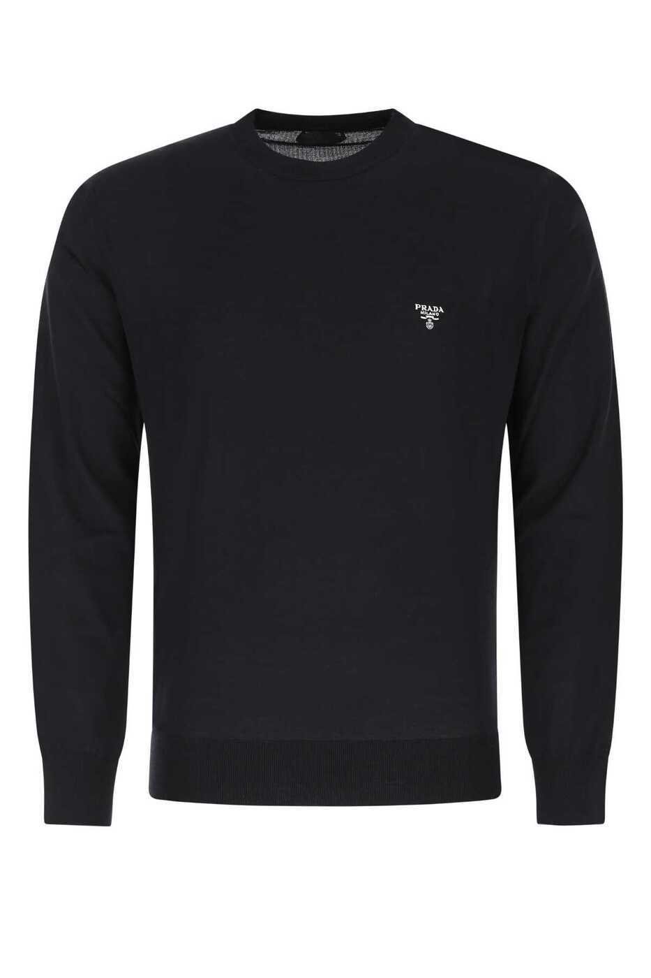 【ランウェイ】PRADA◆ウール 長袖 ポロカラーニット セーター 話題 PRADA◇ウール×カシミア クルーネックセーター 半袖 ロゴ