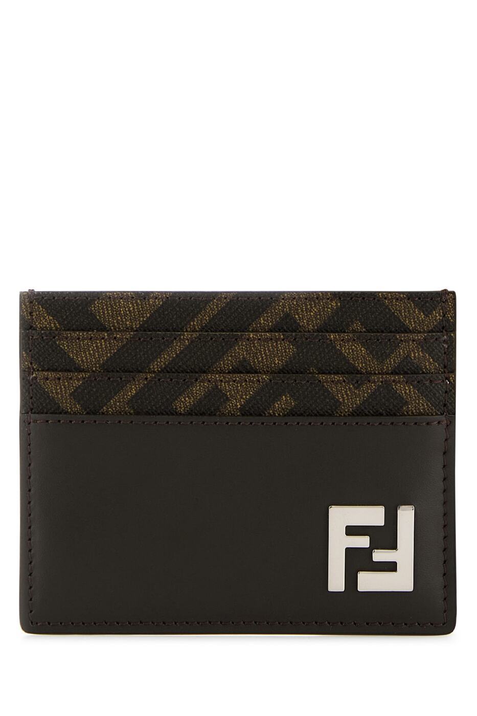 フェンディ　ズッカ柄　コインケース　カードケース　ブラウン　7M0270 FENDI フェンディ カードケース コインケース ズッカ ブラウン系