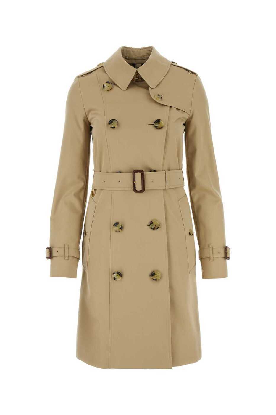 値下げ！Burberry's ブラウン トレンチコート ミッドレングス ウールカーコート (フラックス／サンド