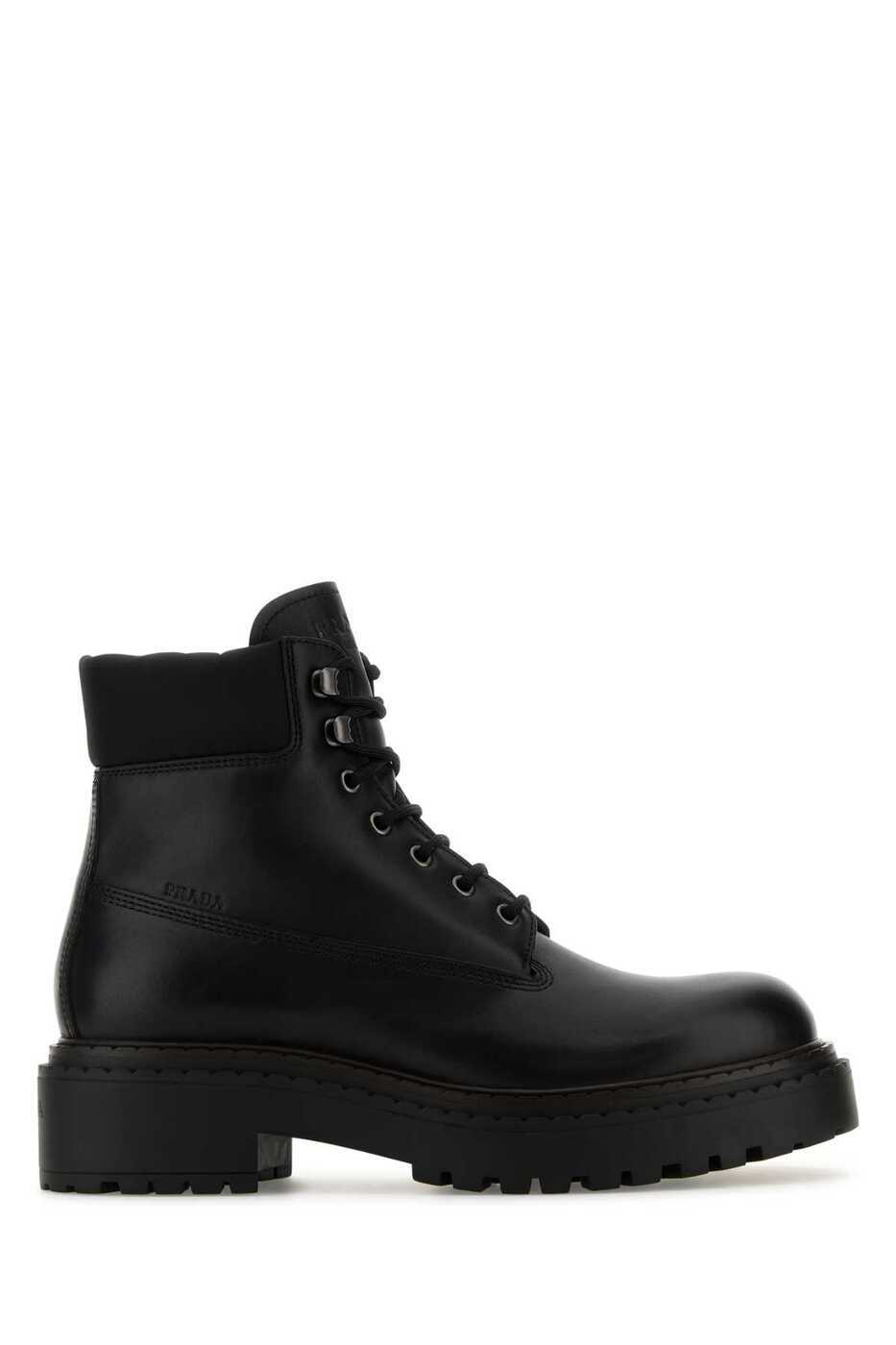 PRADA ブラックサイドゴアブーツ レザー 26.5 極美品✨PRADA SPORTS レザー サイドゴア ブーツ ブラック 26.5