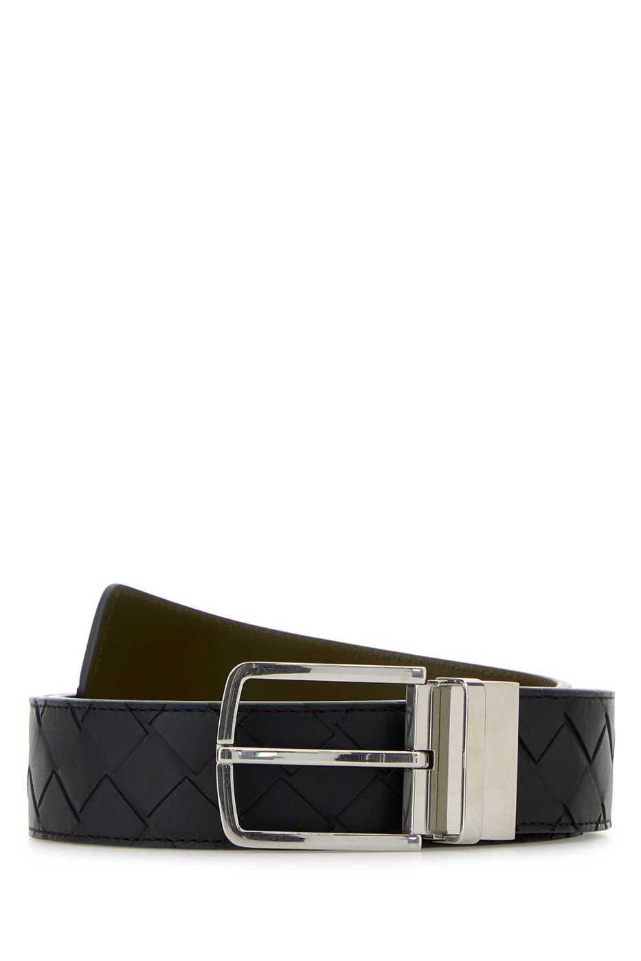 ボッテガヴェネタ　ベルト　黒+シルバー Bottega Veneta ベルト - Black & Silver | FWRD