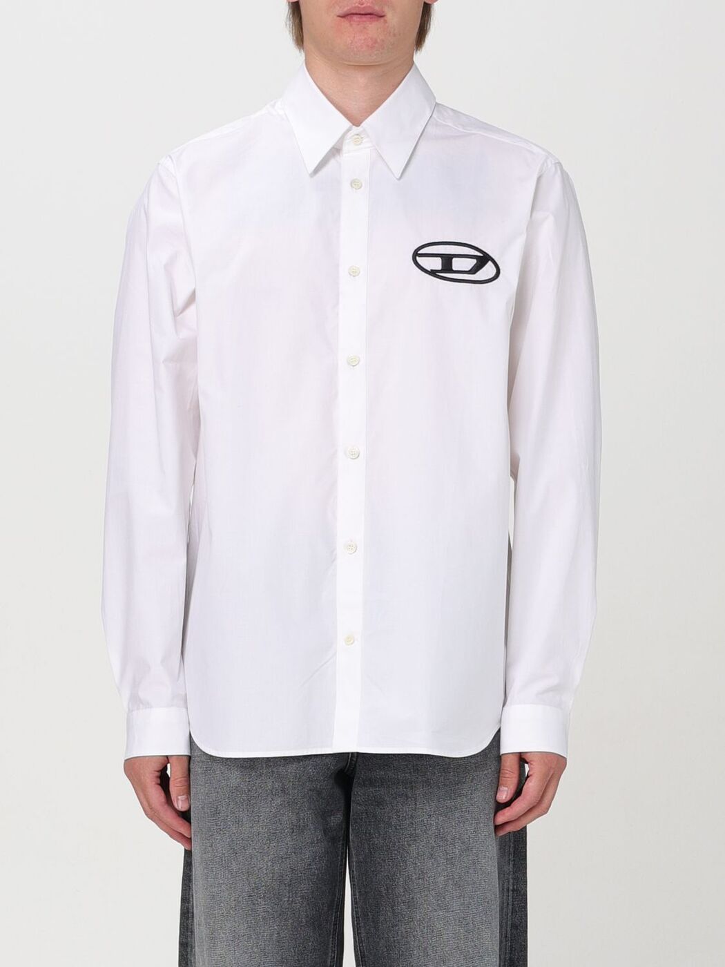 【即日発送】DIESEL ホワイト クロップドシャツ DI3387EW007838_2_l.jpg