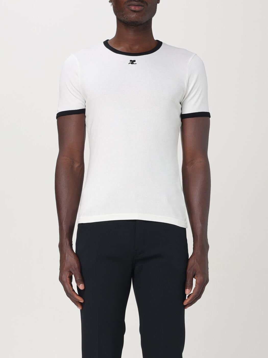 関税送料込☆【Courreges】シグネチャー コントラスト Tシャツ courr-vesjts017w.jpg