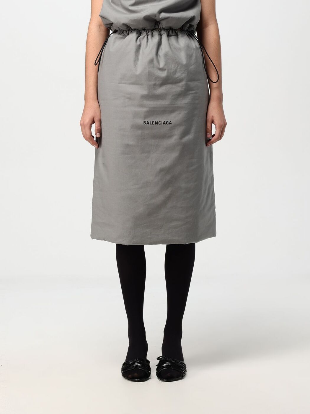 BALENCIAGA バレンシアガ 総柄 ロゴ入 アシンメトリー スカート 34 BALENCIAGA（バレンシアガ）の「Balenciaga - Asymmetric Lace