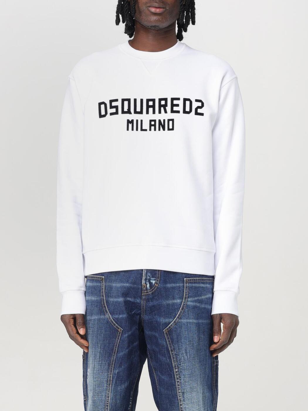 DSQUARED2 - 【新品】DSQUARED2 ディースクエアード  ホワイト スウェットトレーナー DSQUARED2 ディースクエアード トレーナー スウェット メンズ