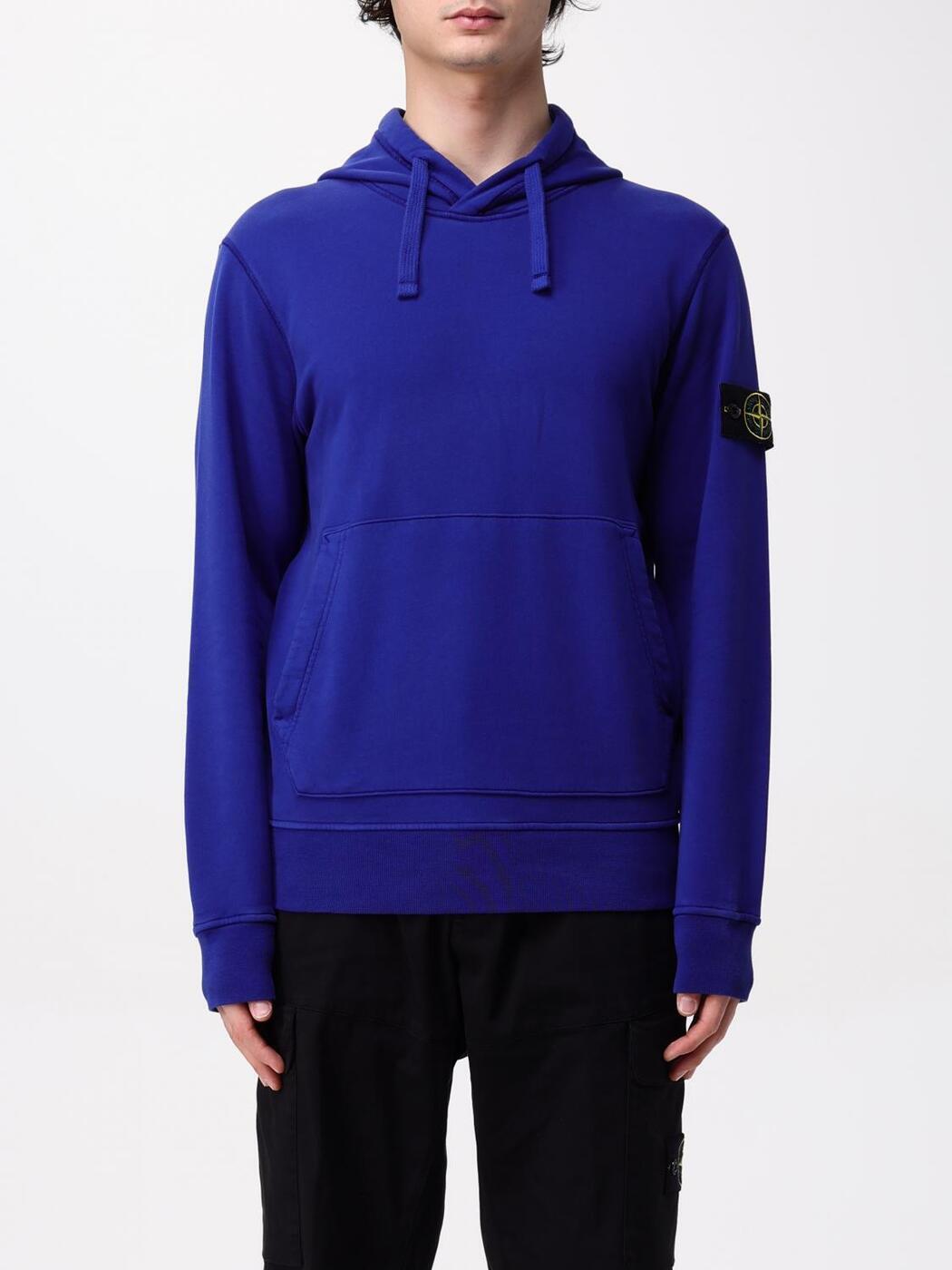 関税送料込☆【STONE 】コンパスロゴ スウェットシャツ Stone Island コンパスバッジ スウェットシャツ | ブルー